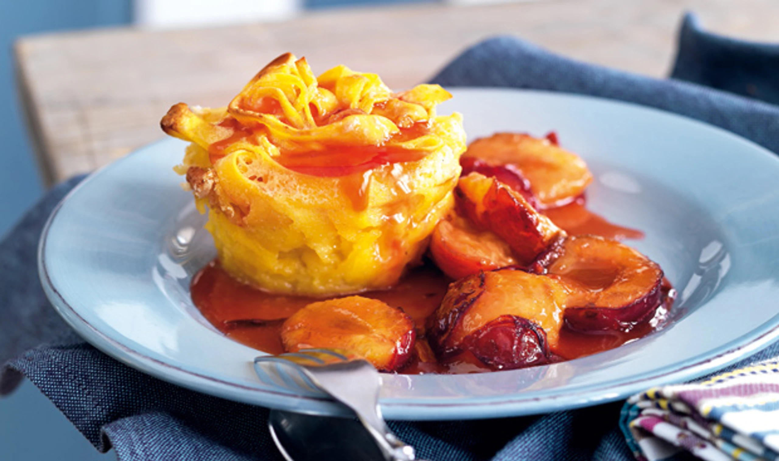 Tagliatelle-Auflauf mit Zwetschken