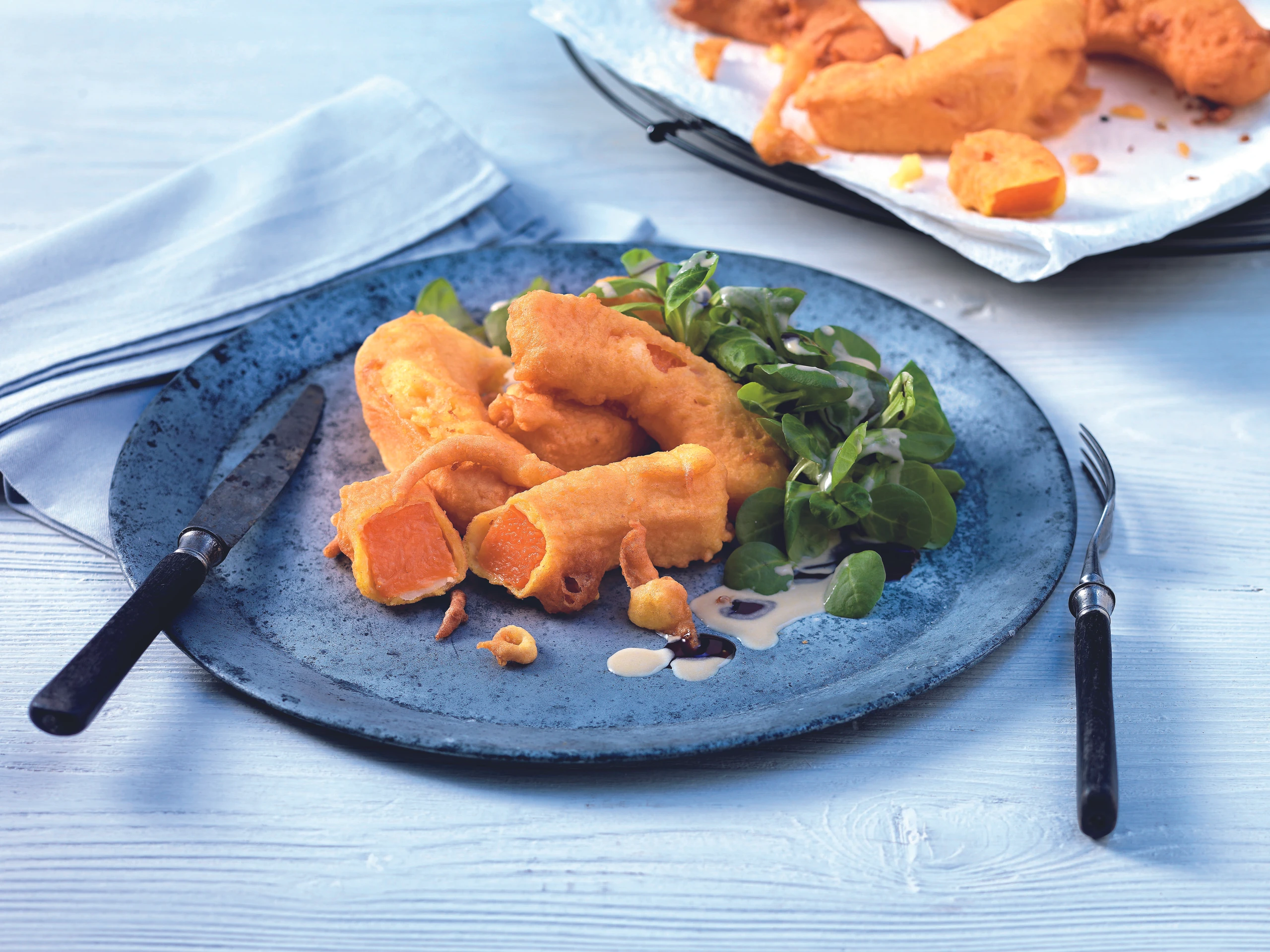 Gebackene Kürbisspalten Asia