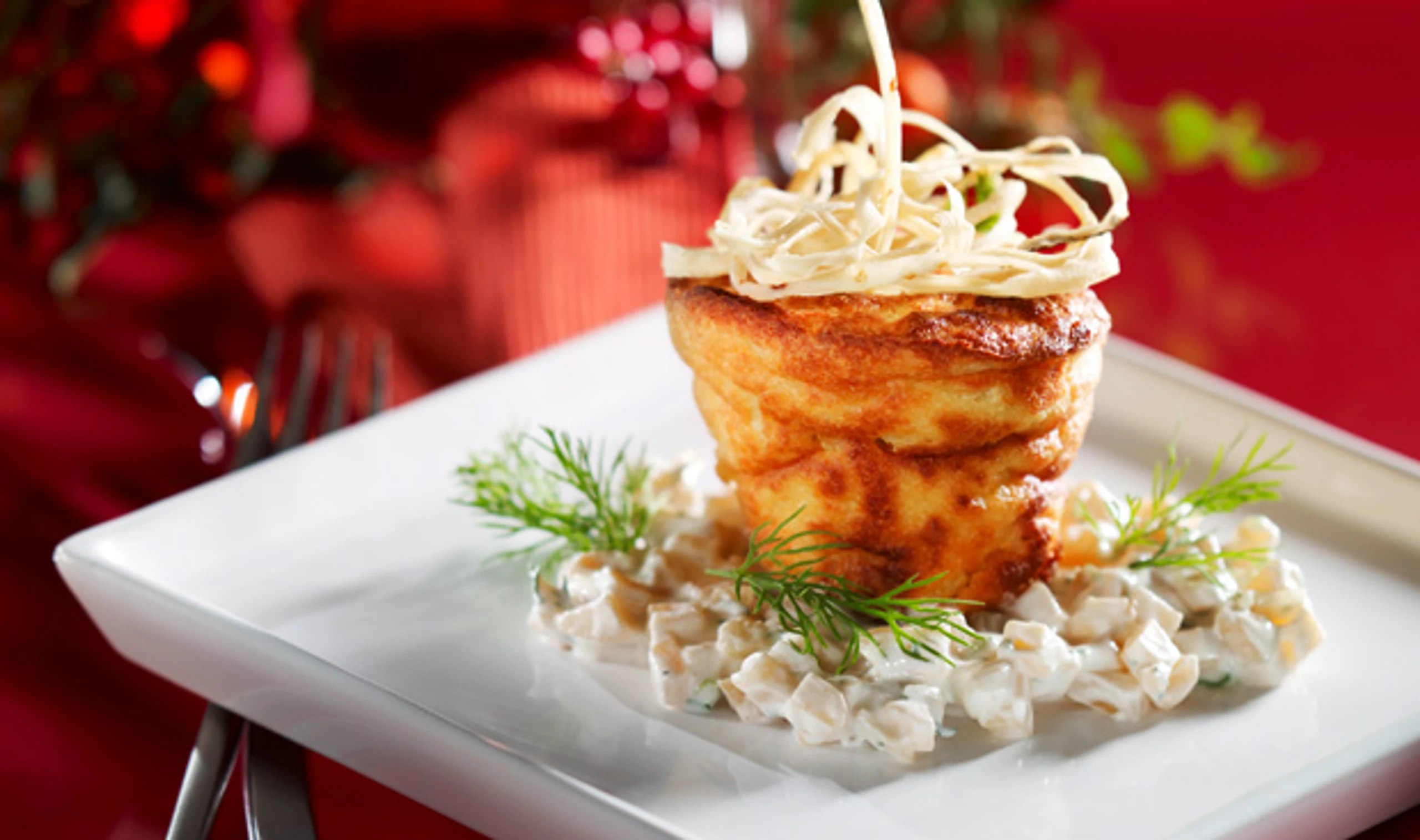 Schwarzwurzel-Auflauf mit Quittensalat