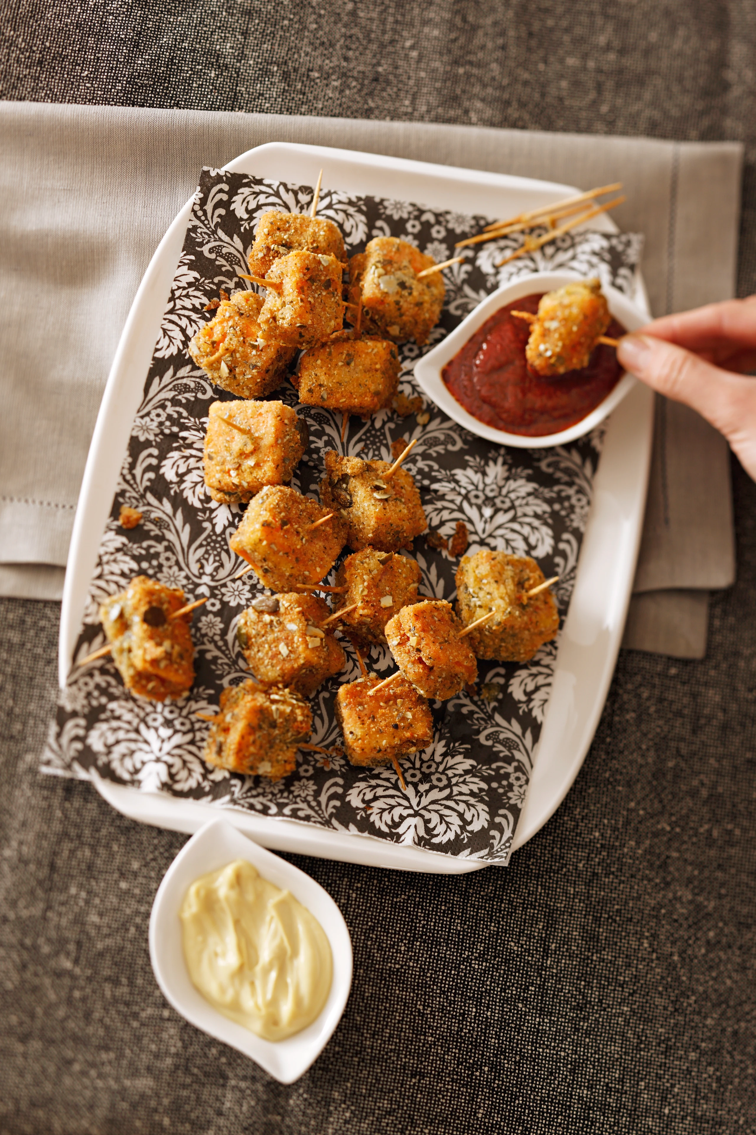 Kürbis-Cordon-Bleu mit Steirer-Dip