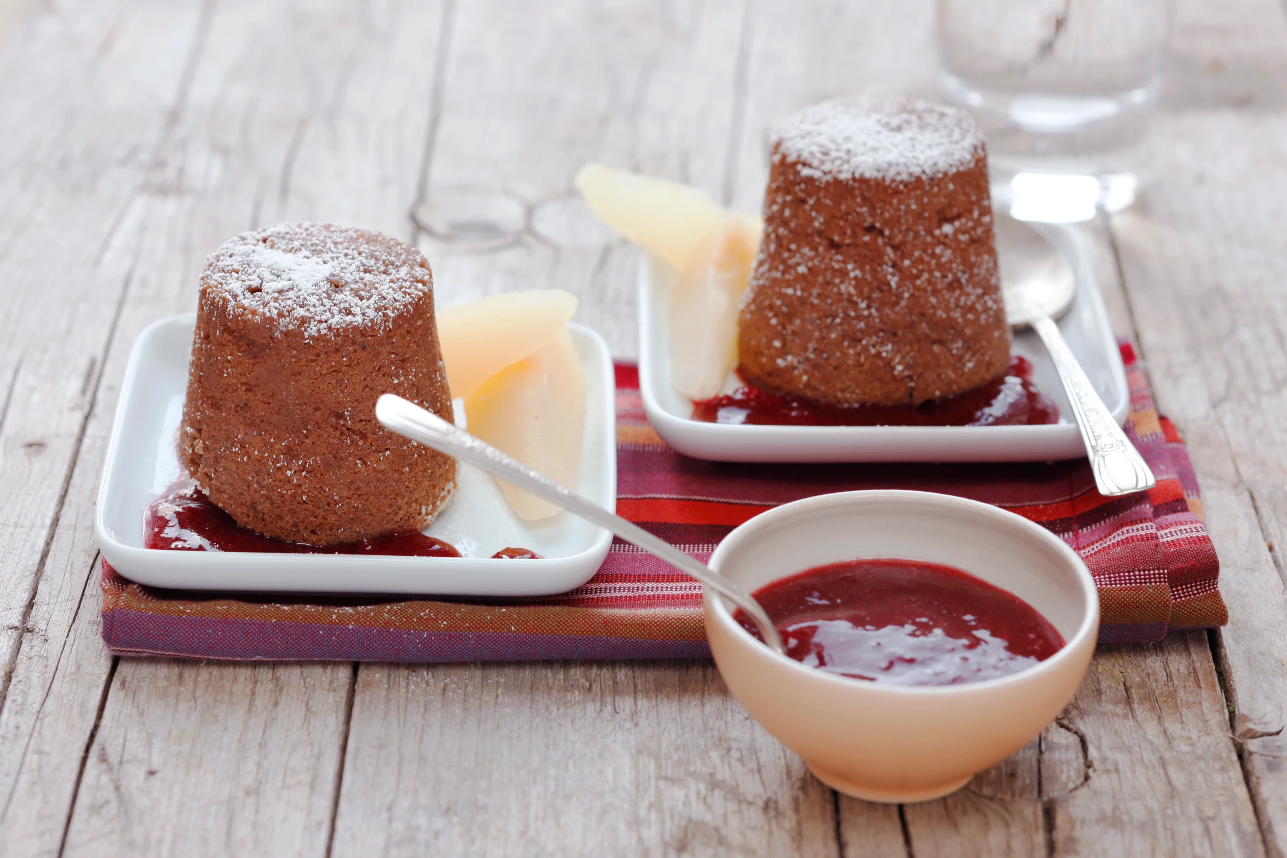 Maroniauflauf mit Preiselbeersauce