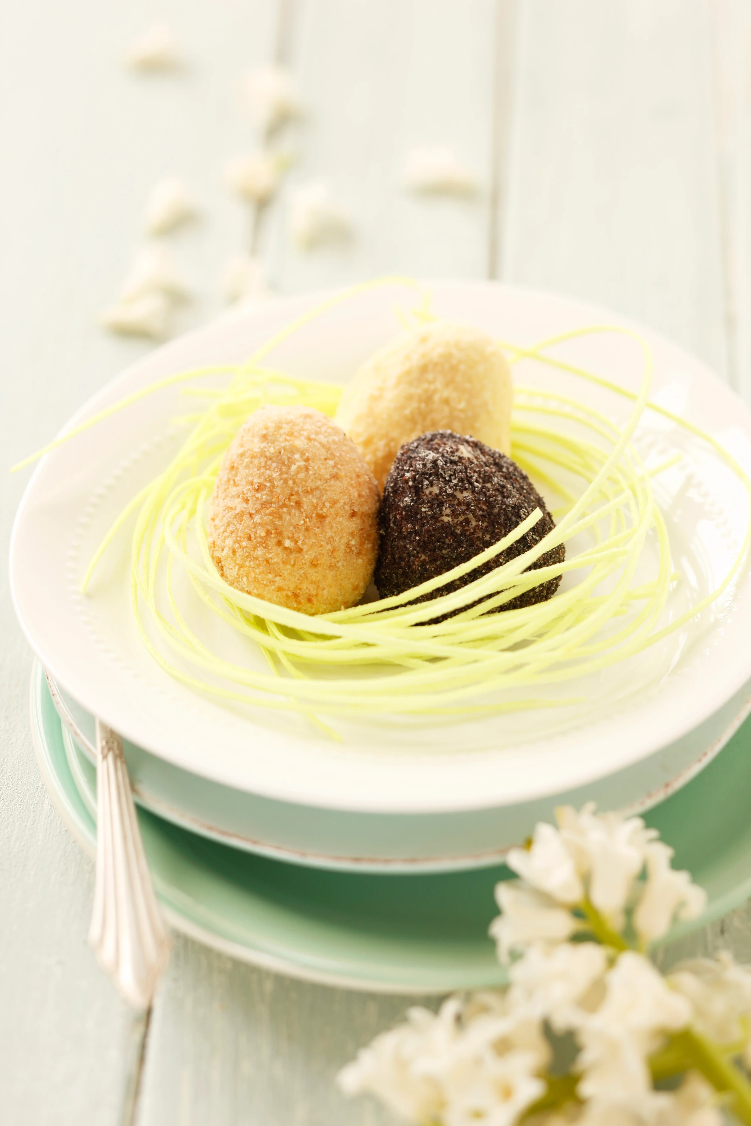 Topfeneier im Osternest