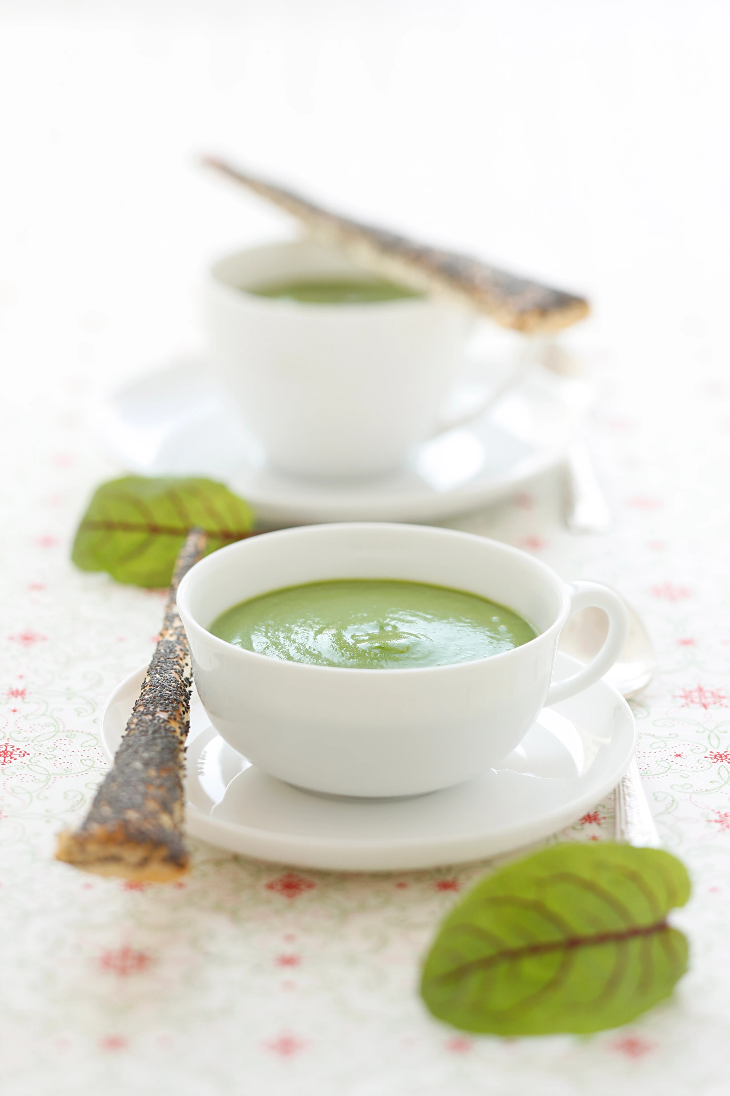 Sauerampfersuppe mit Mohnstangerln