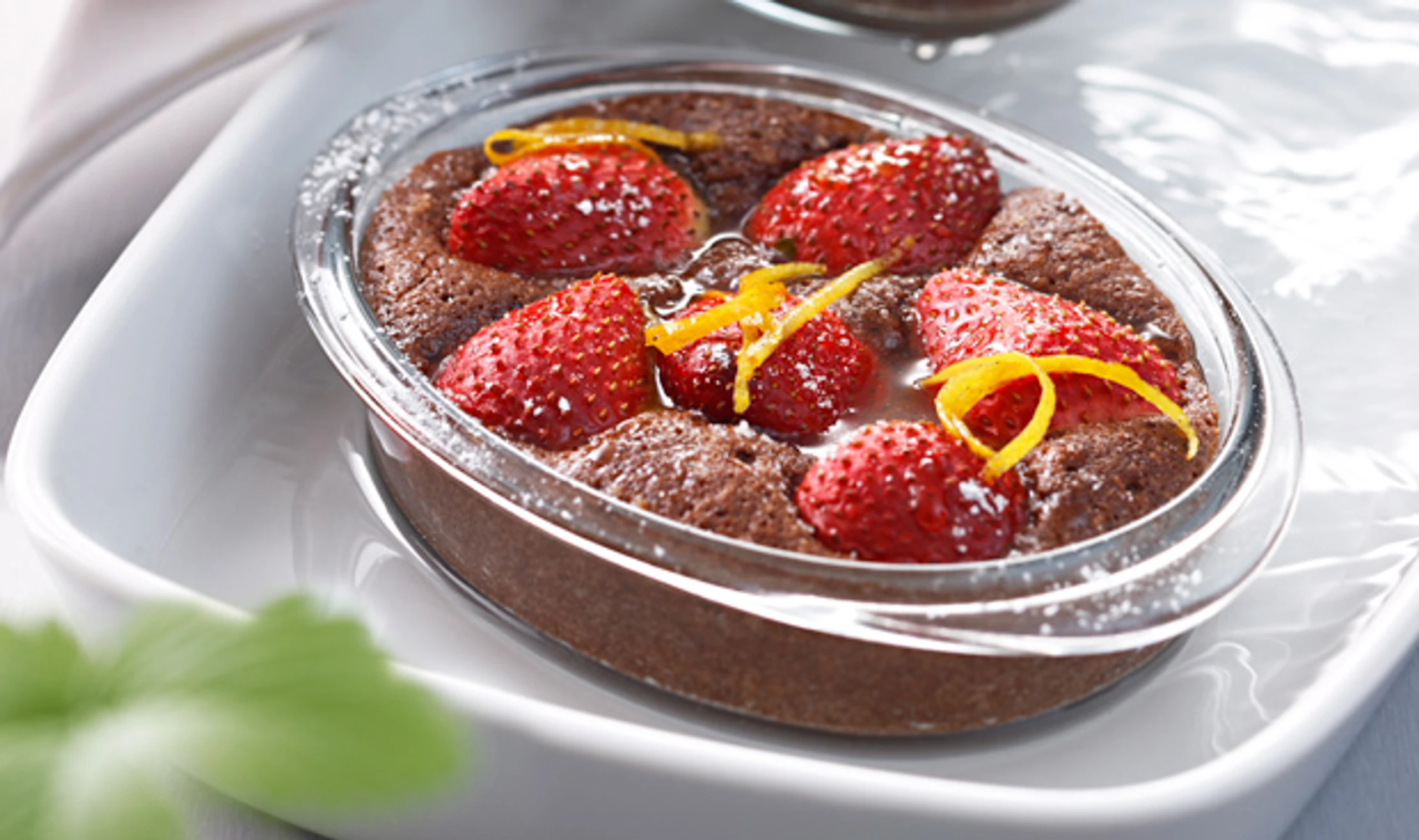 Warmer Erdbeerauflauf