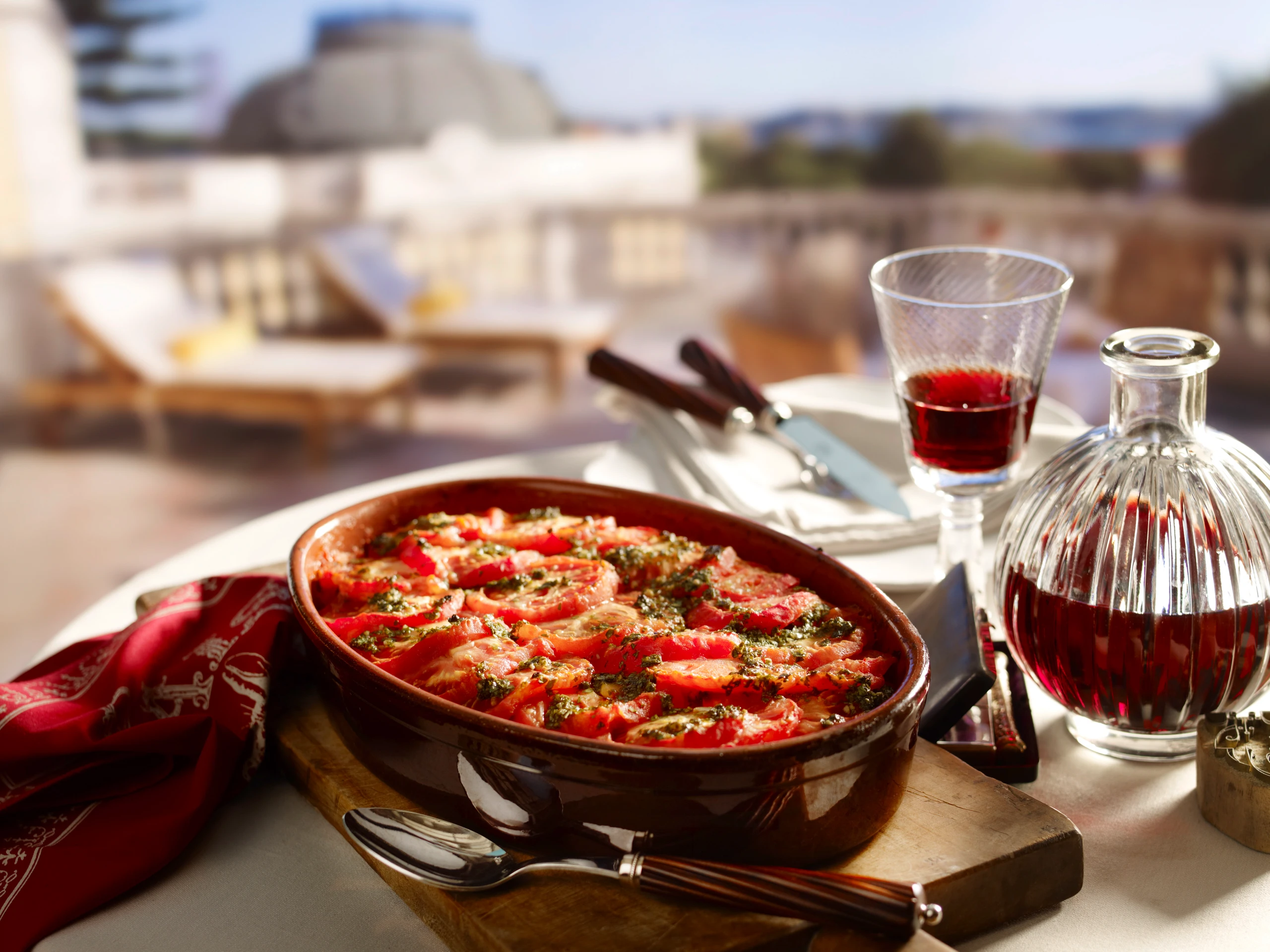 Bola de batata e tomate: Portugiesischer Erdäpfel-Paradeiser-Auflauf