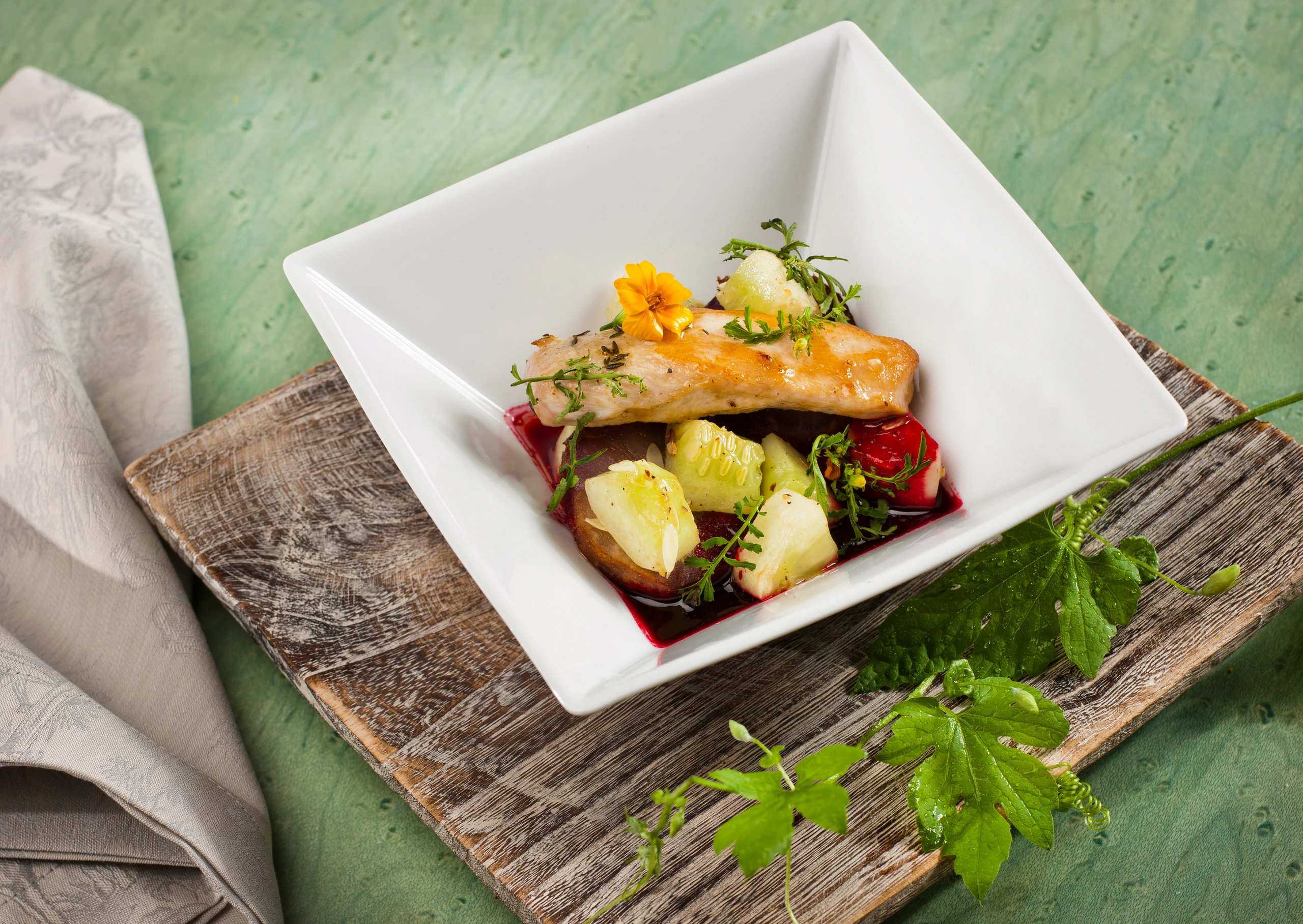 Kaninchenfilet mit Bratgurke