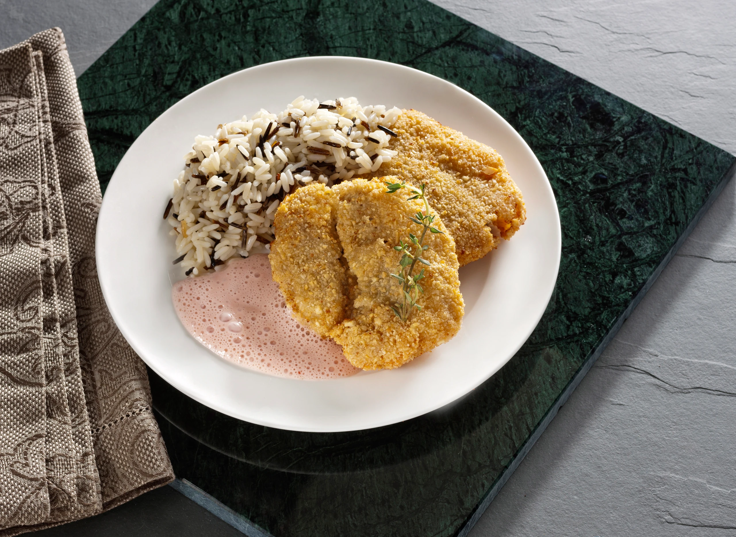 Gebackenes Rehschnitzel