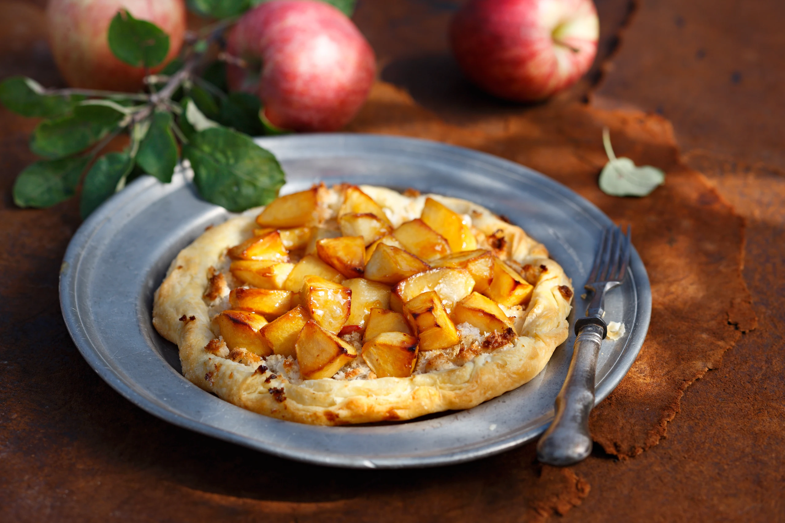 Apfelpizza mit Kokoscreme