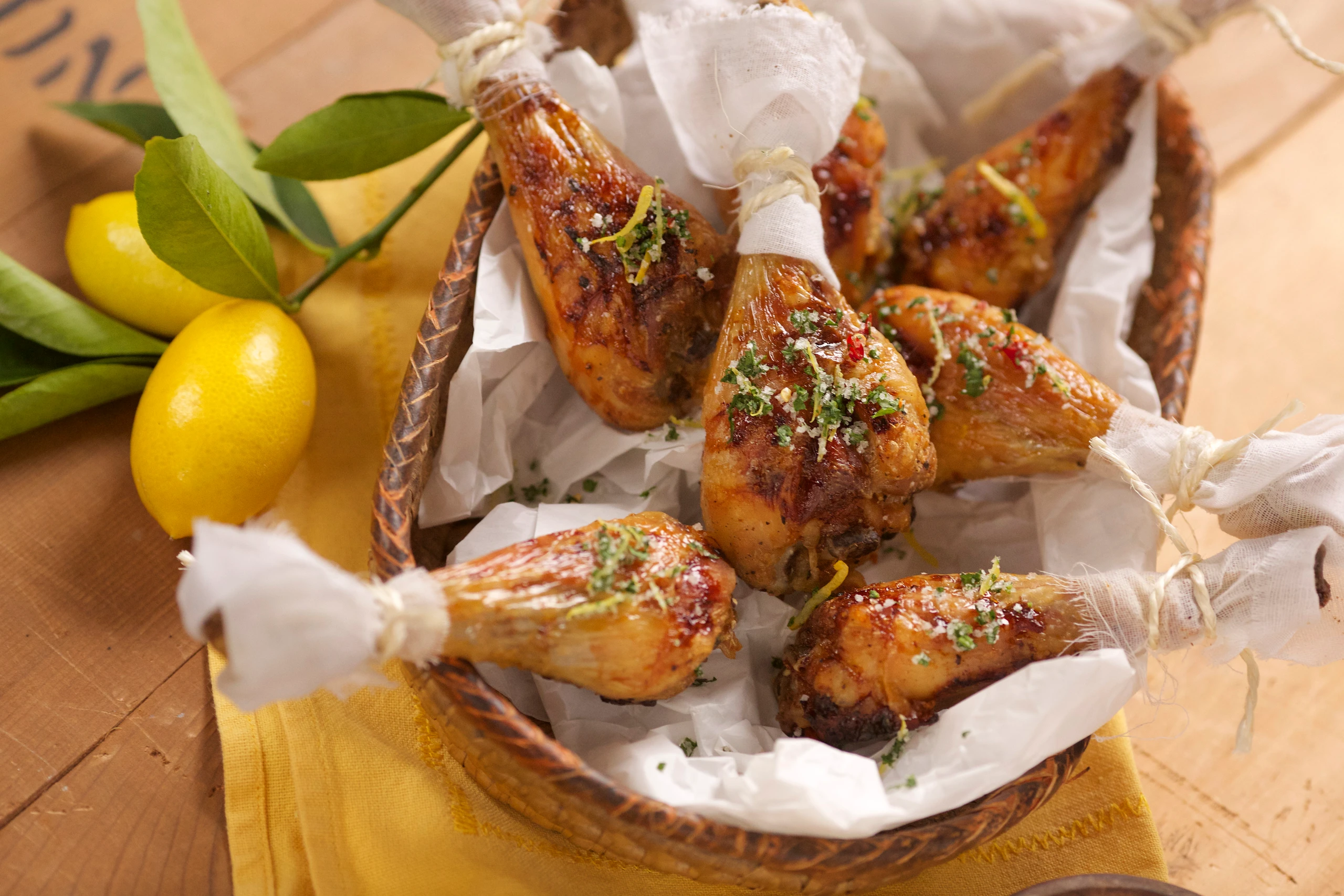 Drumsticks mit Zitronenmarinade