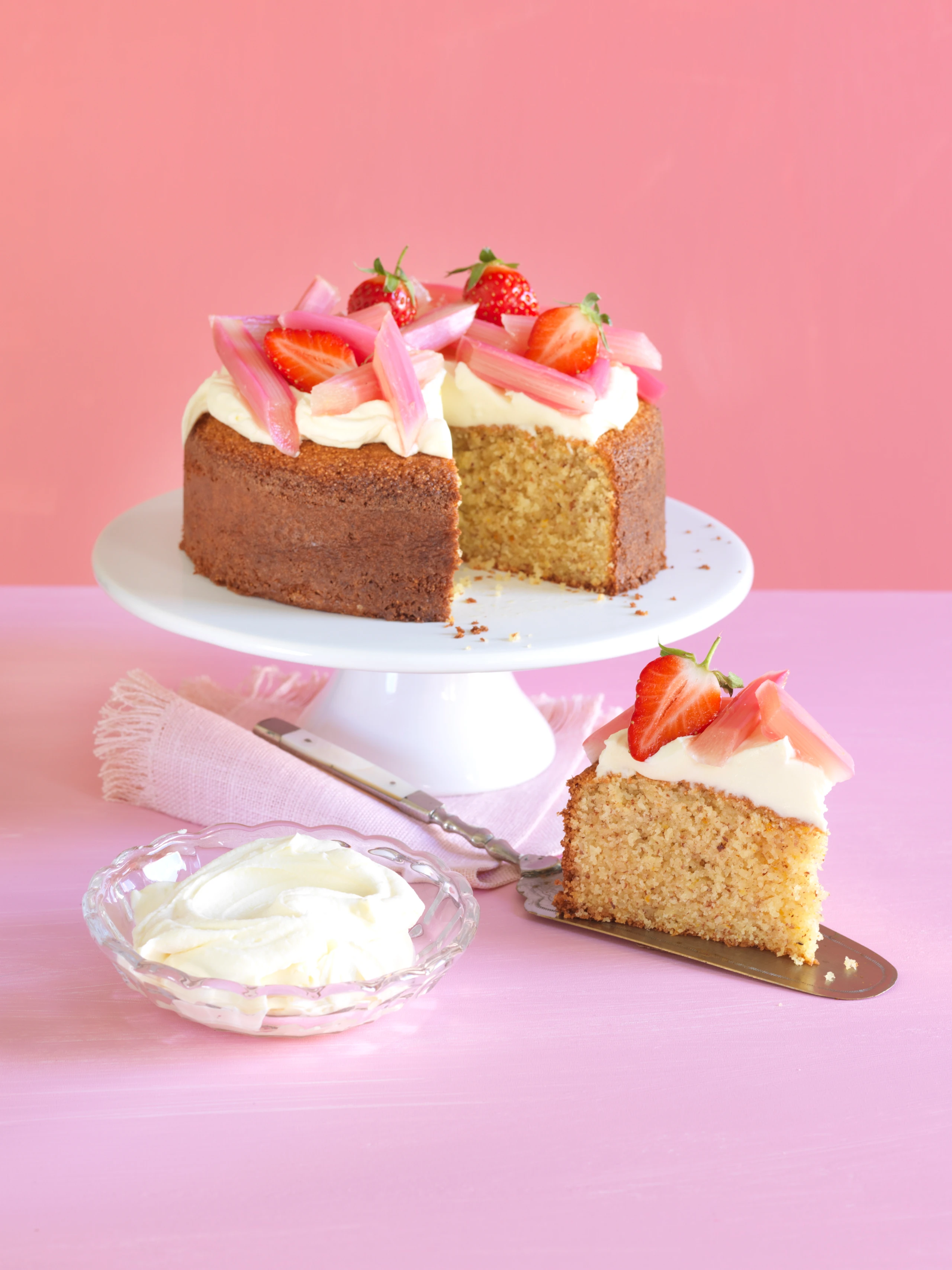 Rhabarbertorte mit Mascarponecreme