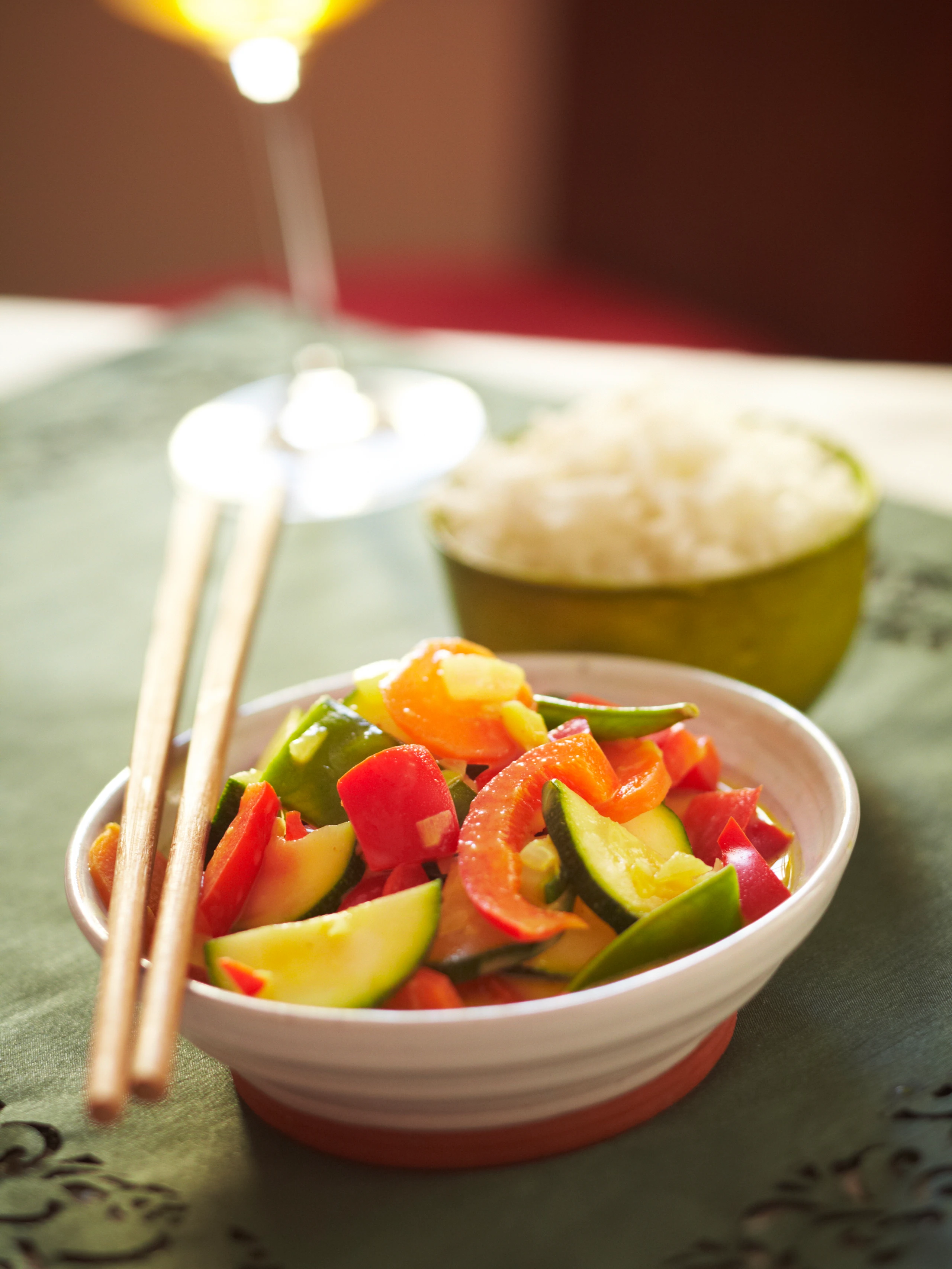 Schnelles Thai-Gemüsecurry mit Reis