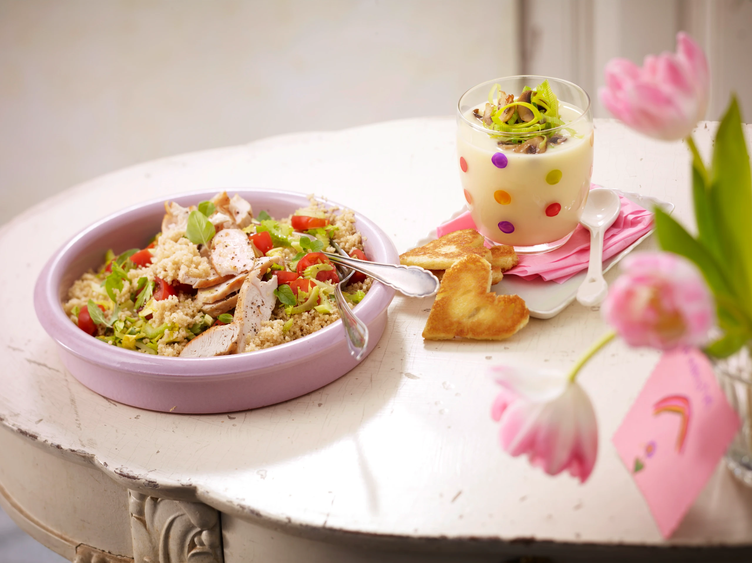 Couscous-Gemüsesalat mit Hühnerfilets