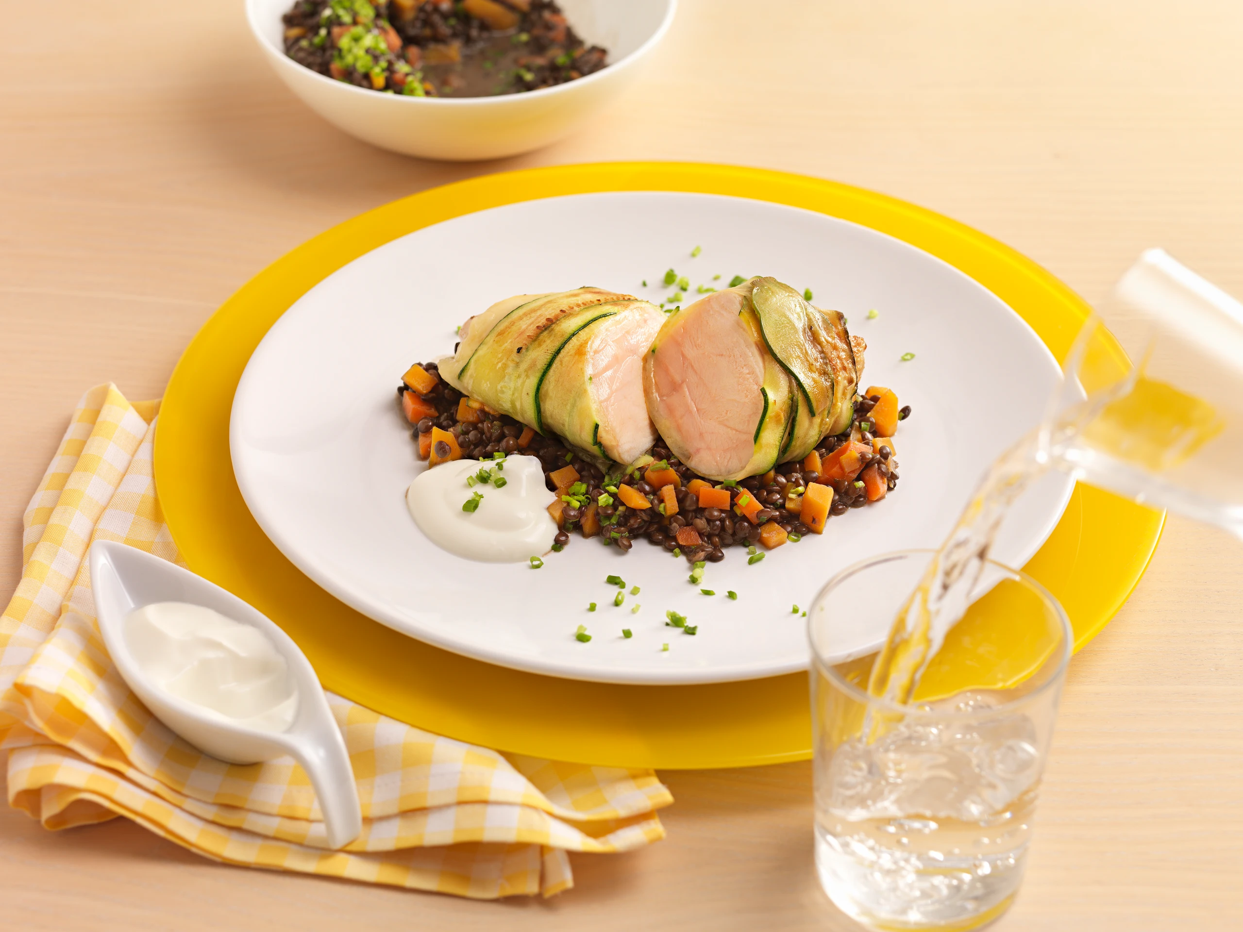 Hühnerfilet im Zucchinimantel