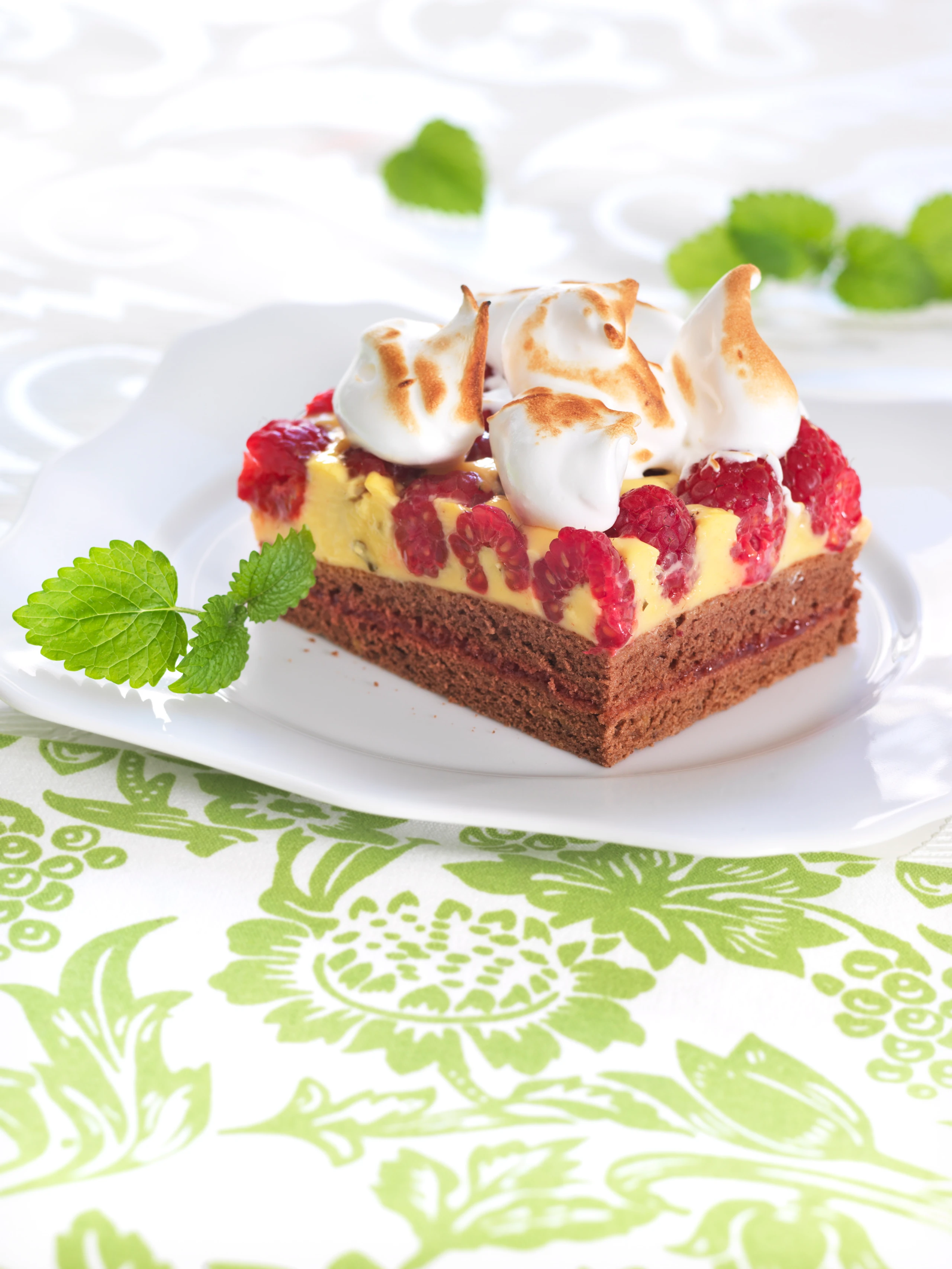 Schokoschnitte mit Himbeeren