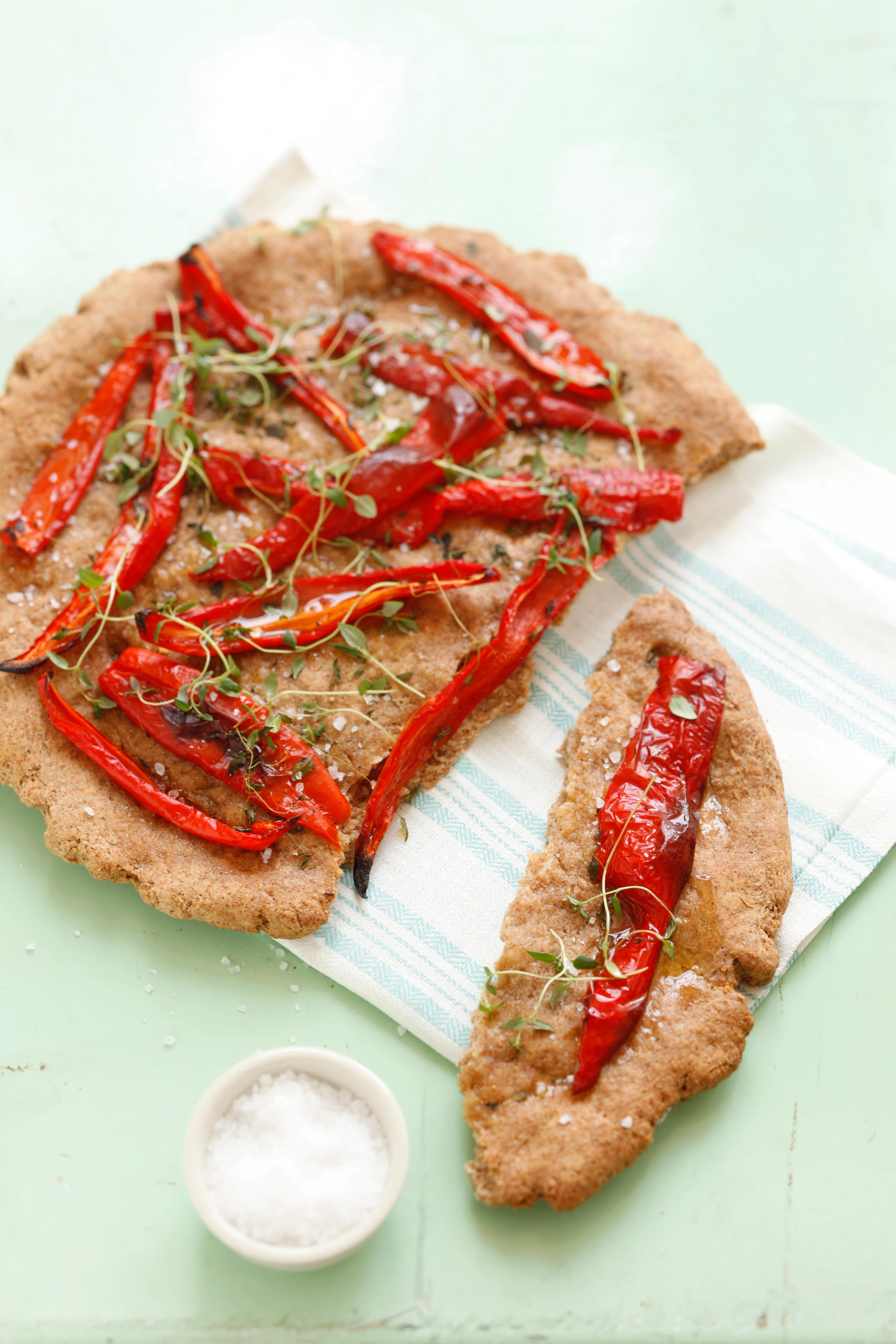 Vollkornfocaccia mit Paprika