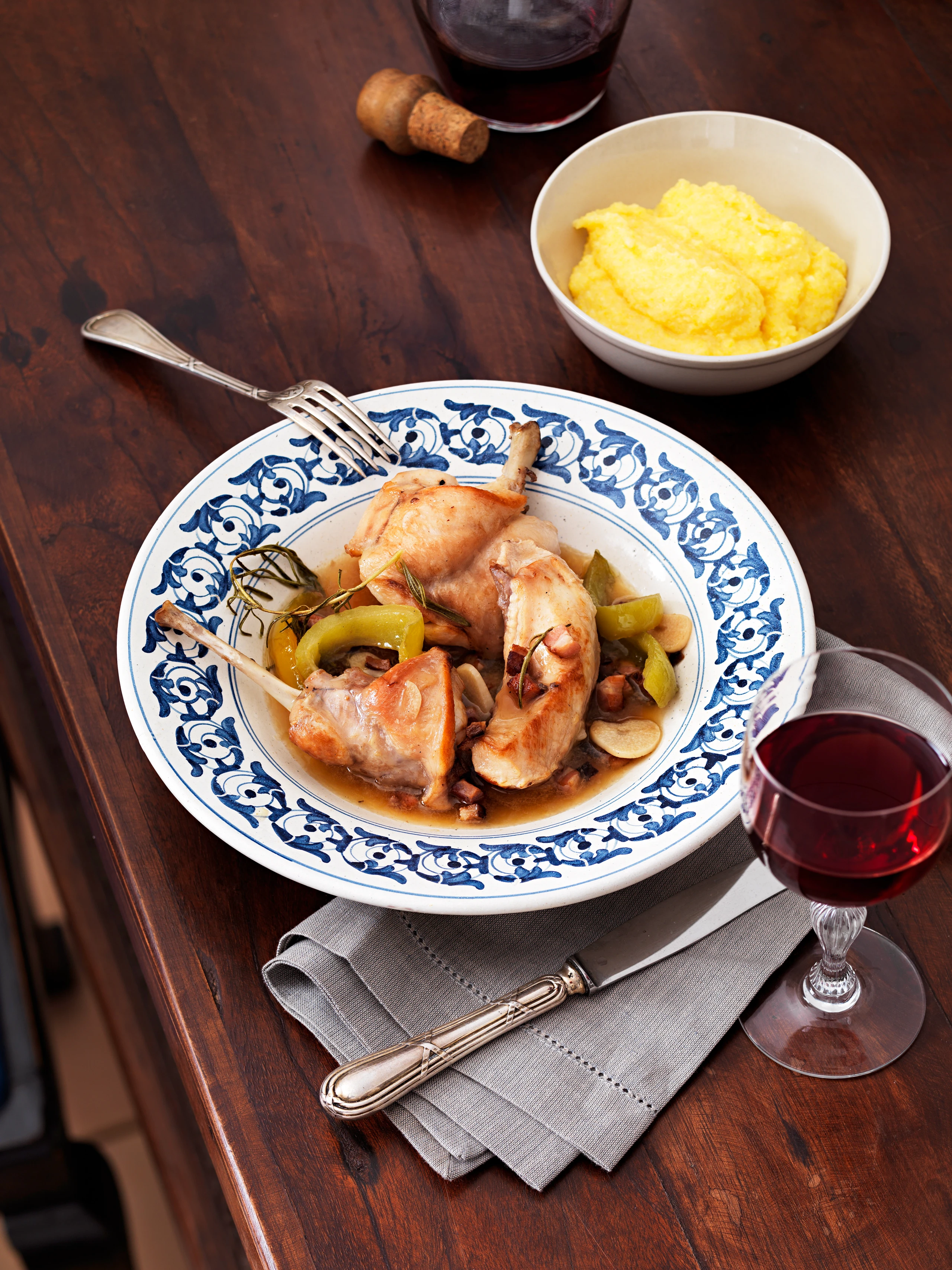 Kaninchen mit Paprika