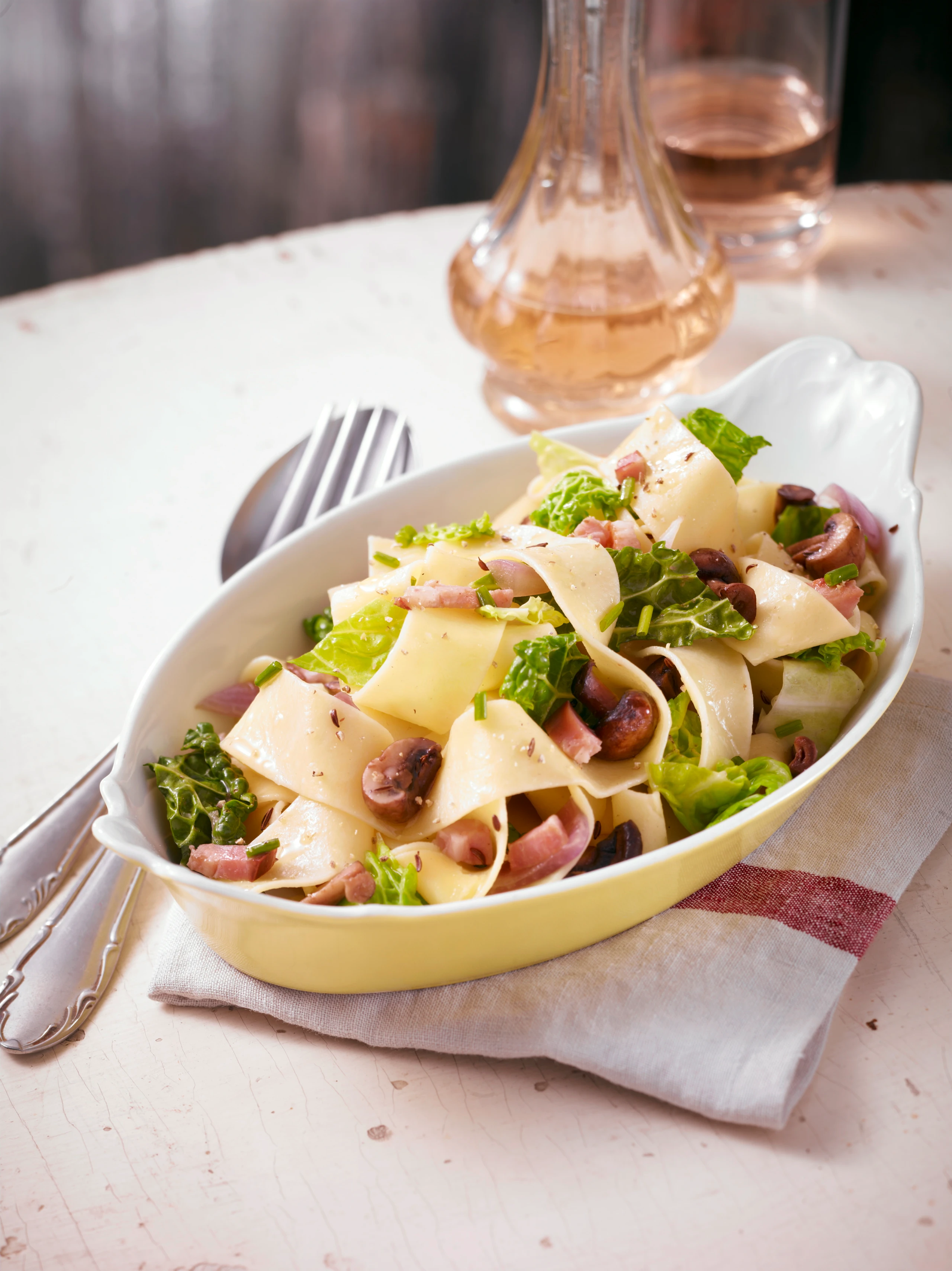 Pappardelle mit Champignons