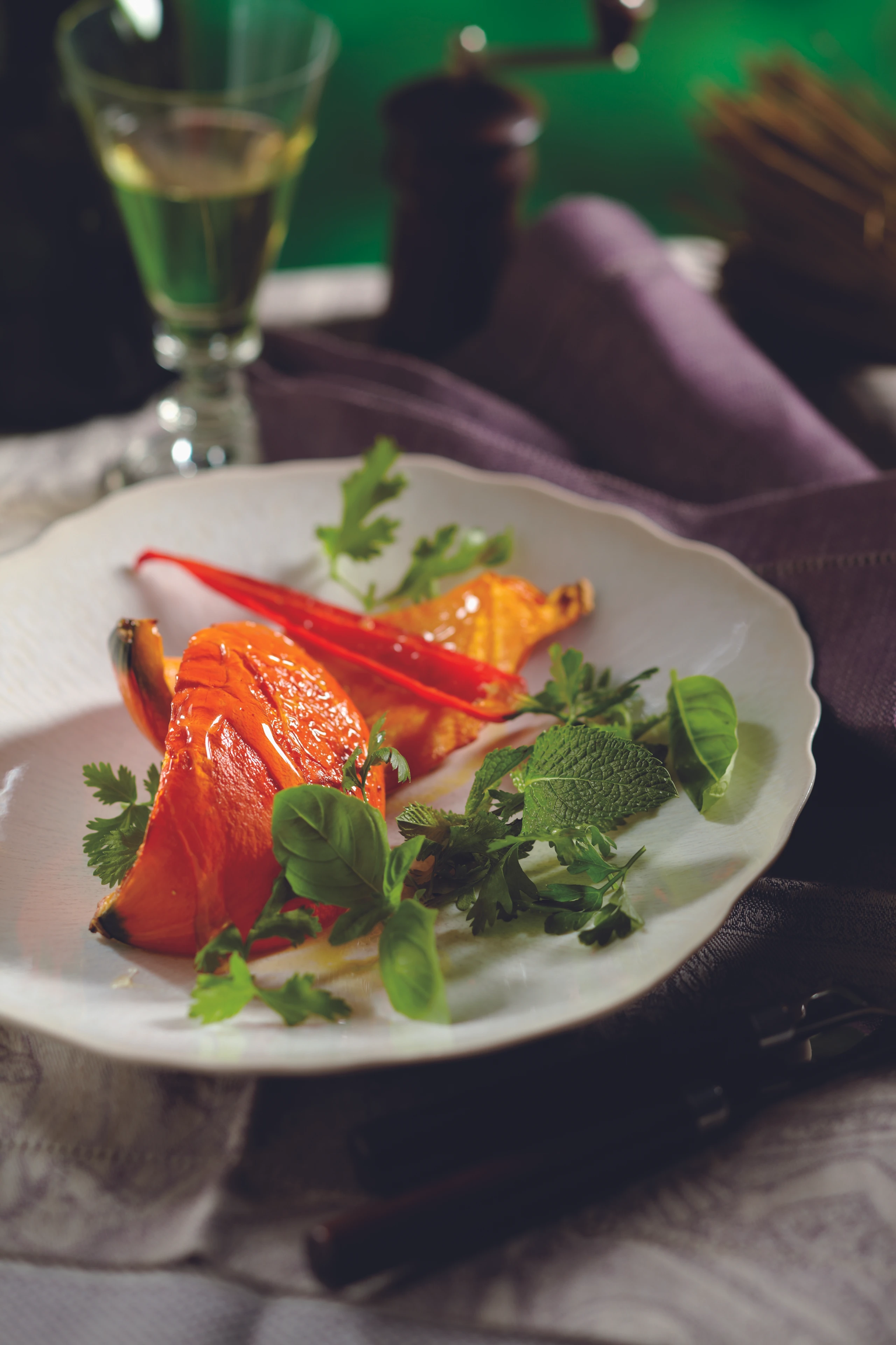 Hokkaido mit Honig und Chili