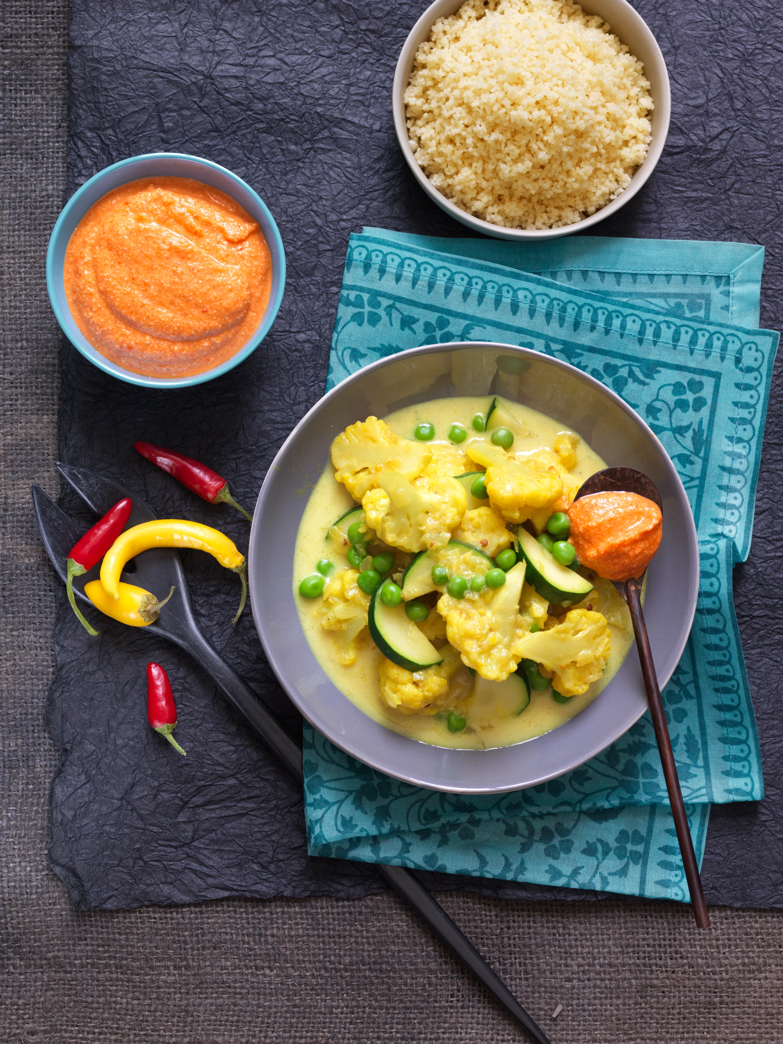 Karfiol-Zucchini-Curry