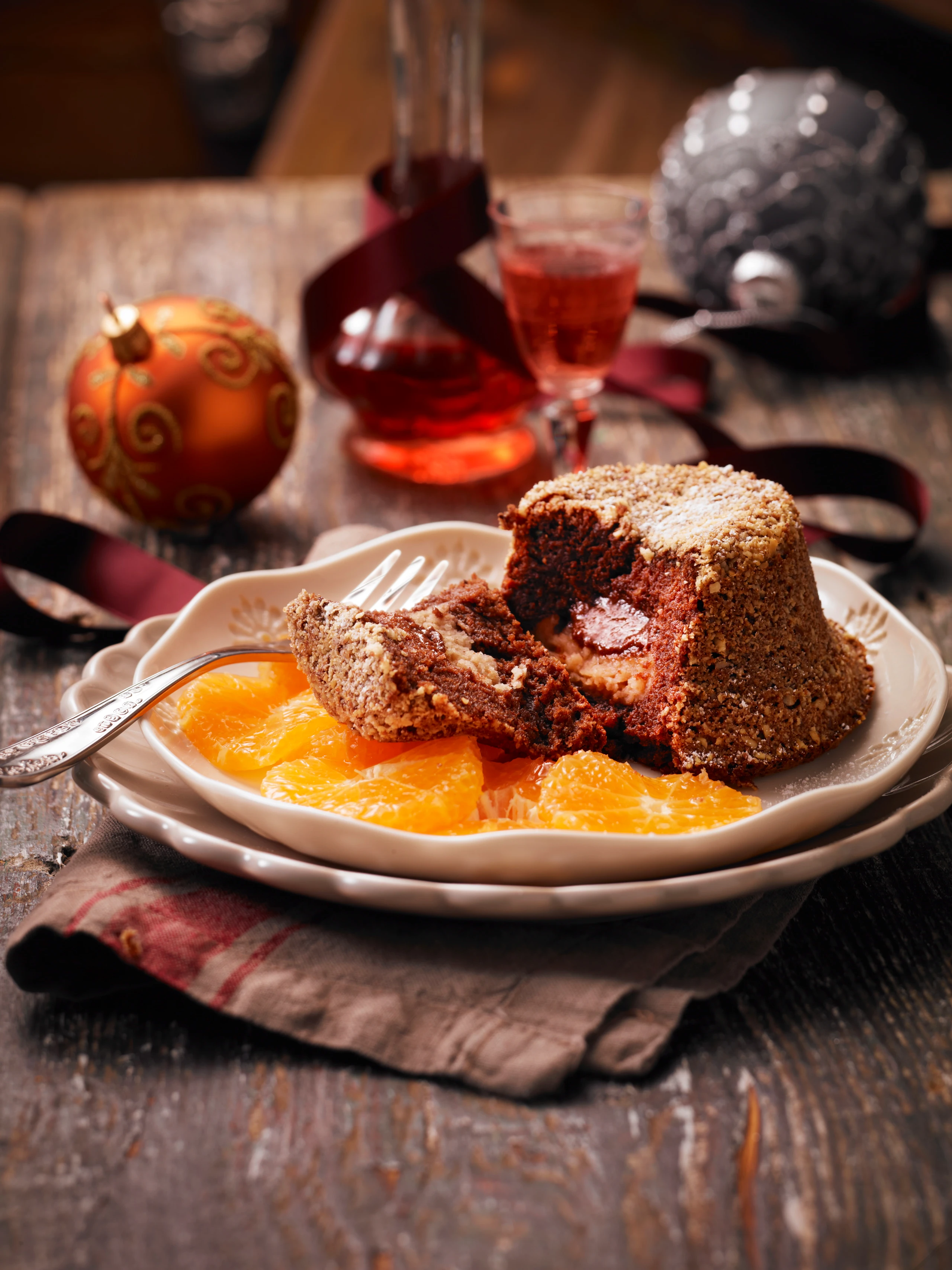 Maroni moelleux auf Mandarinen