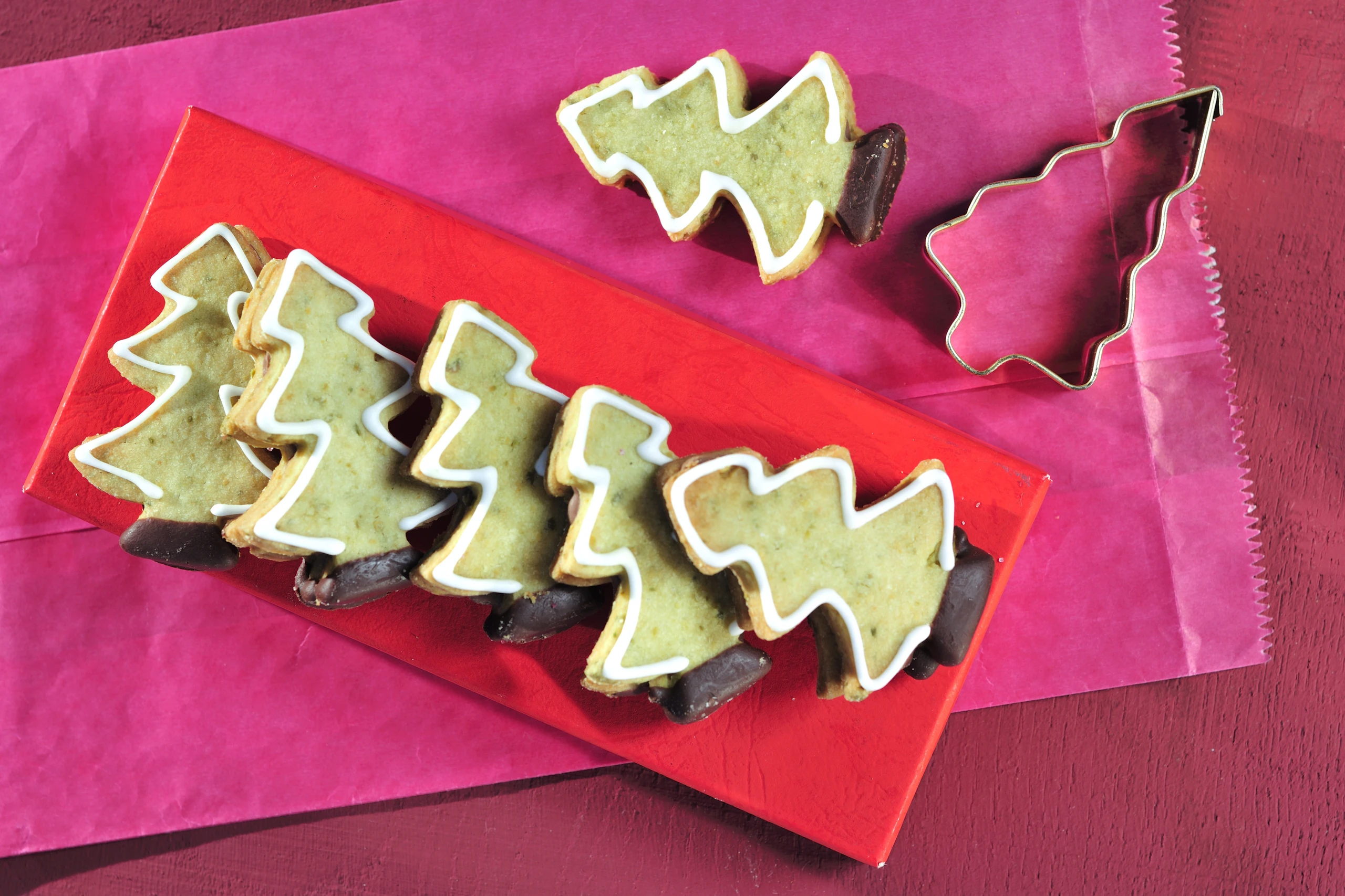 Pistazien-Tannenbäume