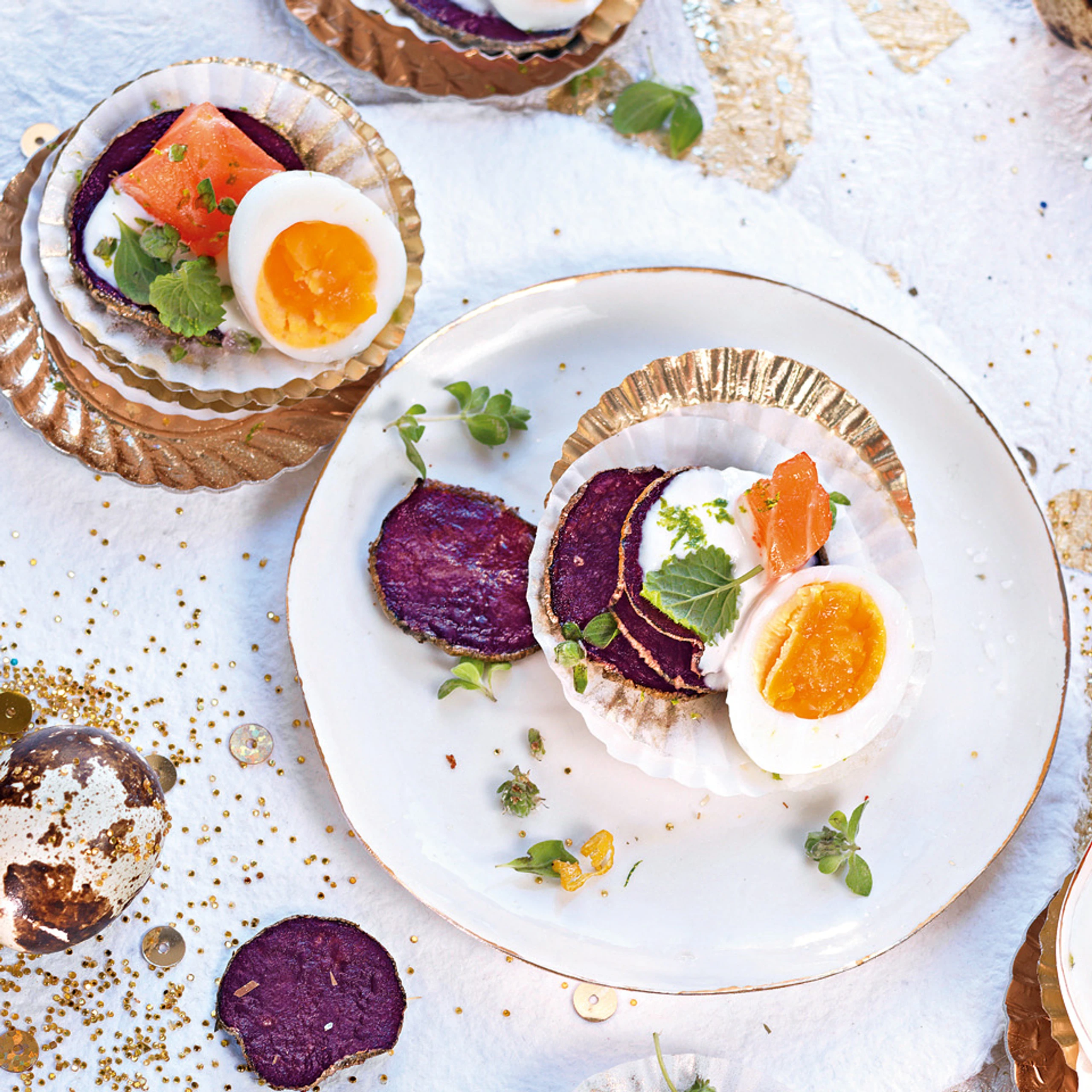 Erdäpfel-Lachs-Crostini