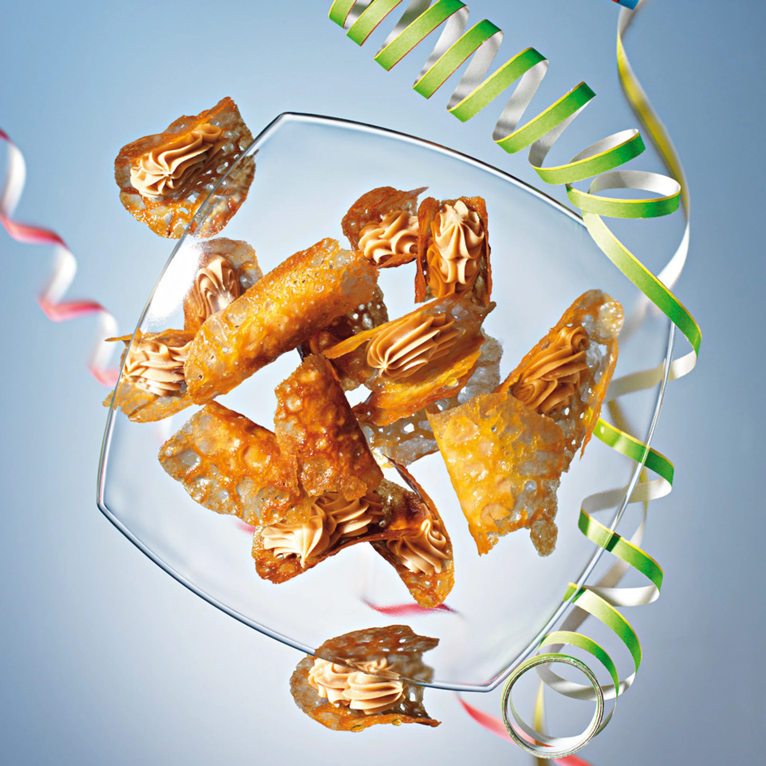 Orangenbögen mit Maronicreme