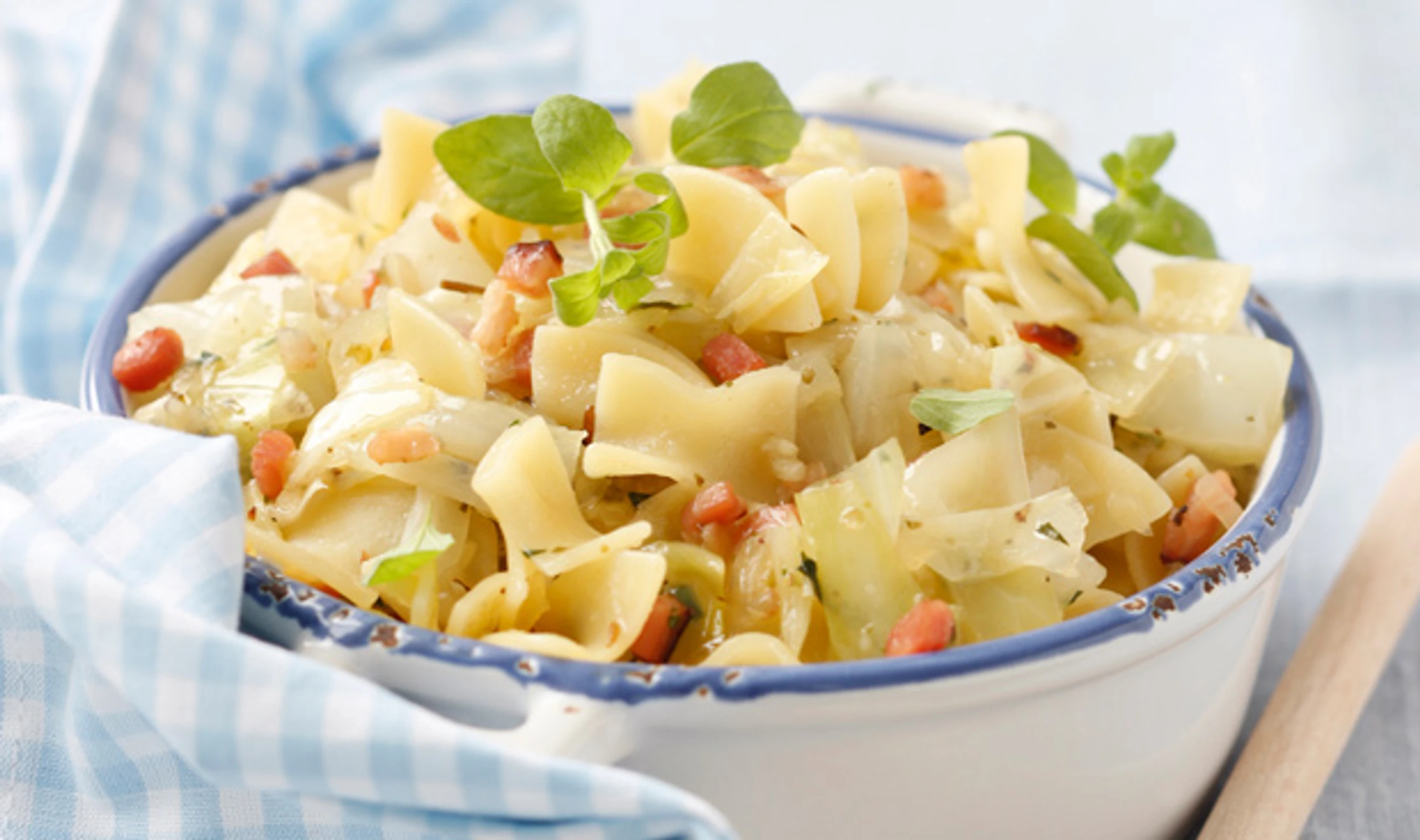 Krautfleckerl mit Speck