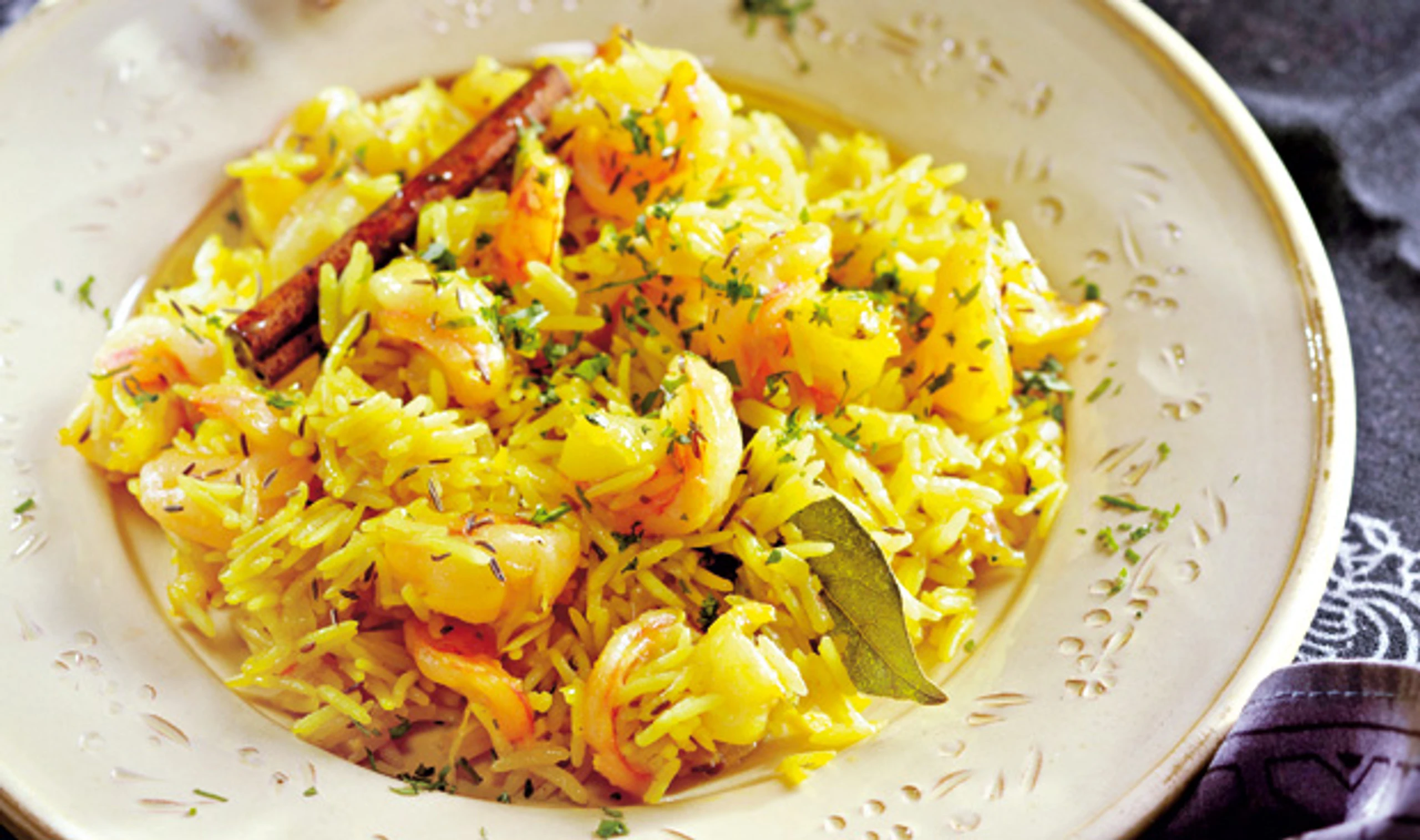 Biryani mit Garnelen