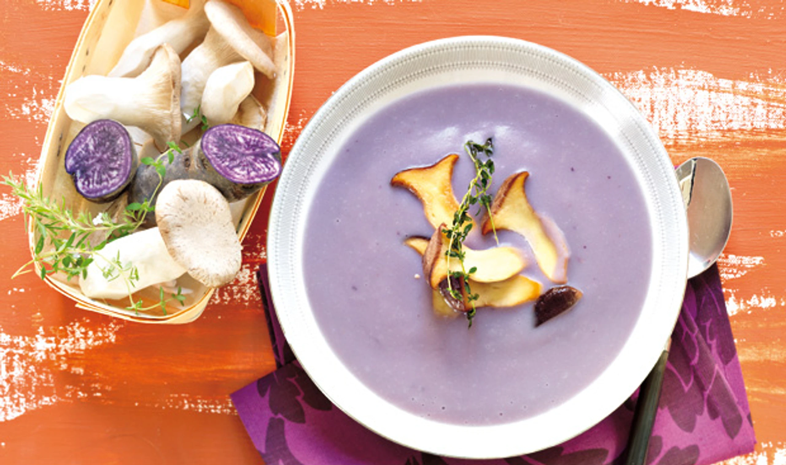 Erdäpfelsuppe mit Schwammerln