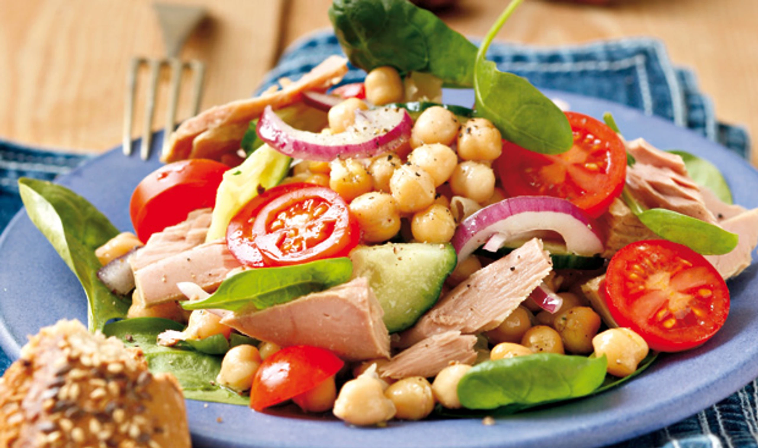 Kichererbsensalat mit Thunfisch