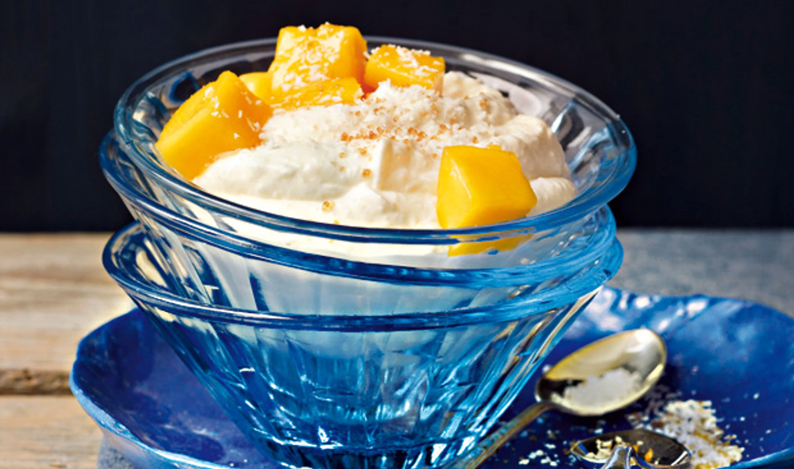 Kokoscreme mit Mango