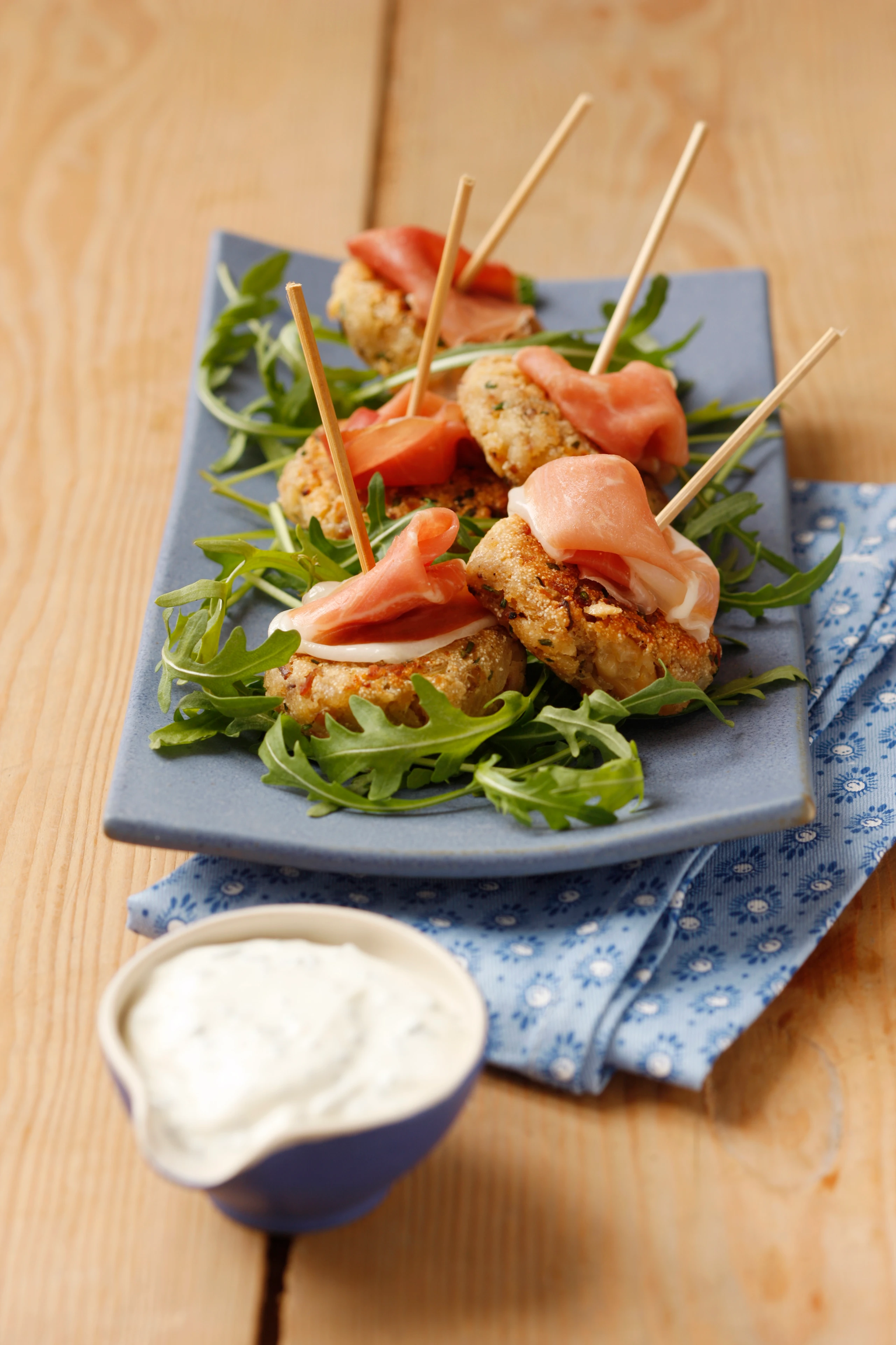 Bohnenlaibchen mit Schinken