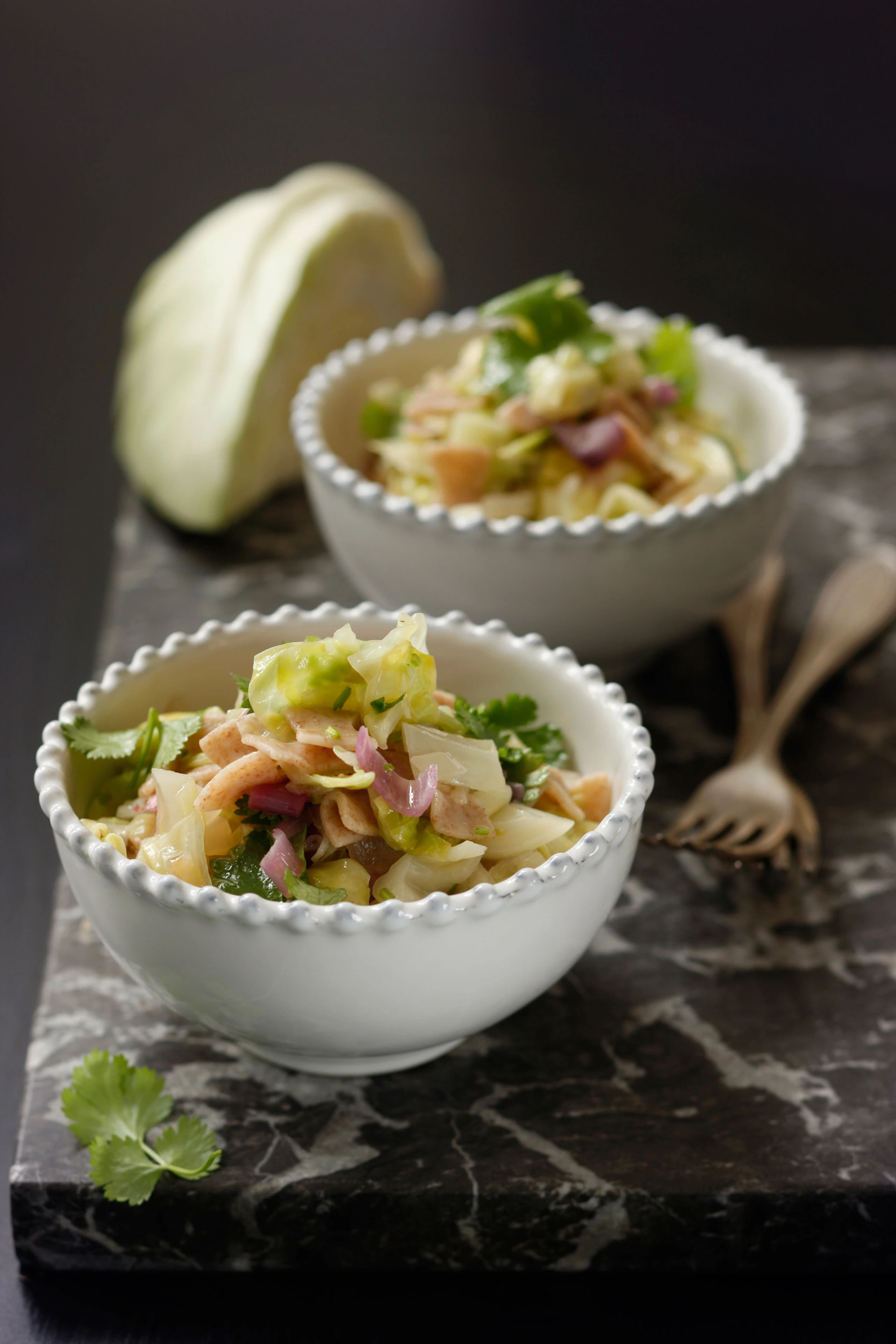 Dinkel-Krautfleckerl mit Koriander