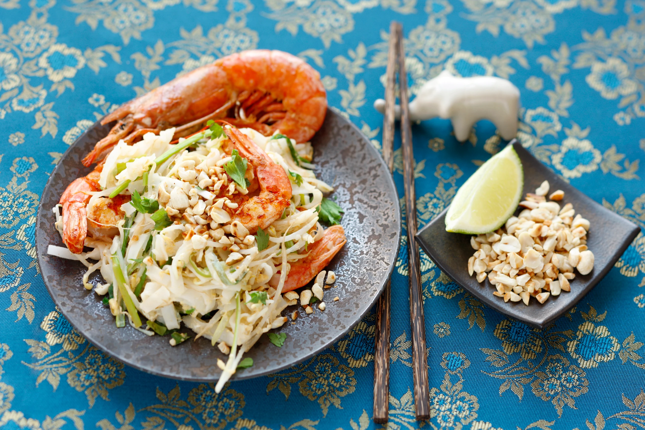 Pad Thai mit Garnelen