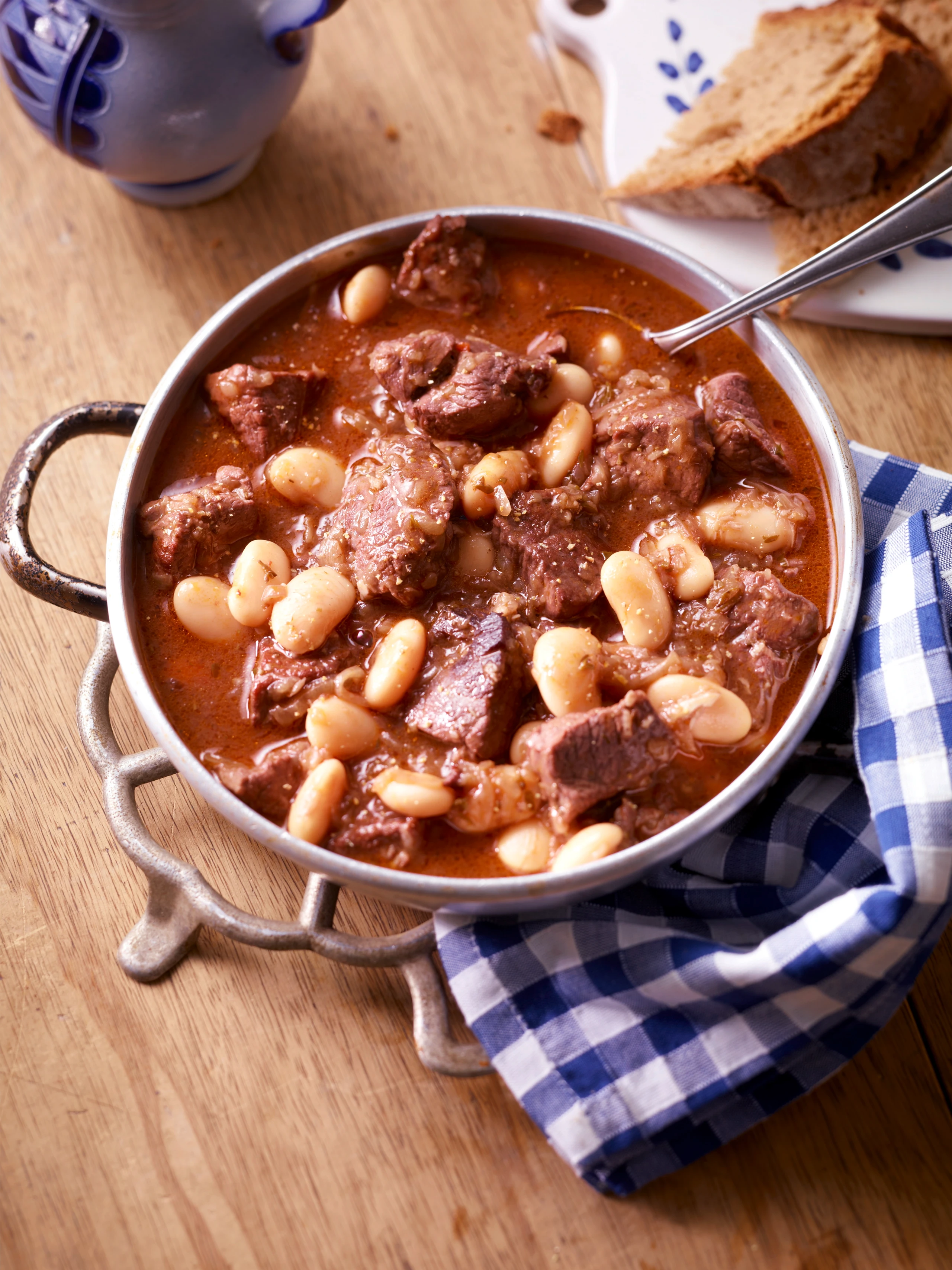 Lammragout mit Bohnen
