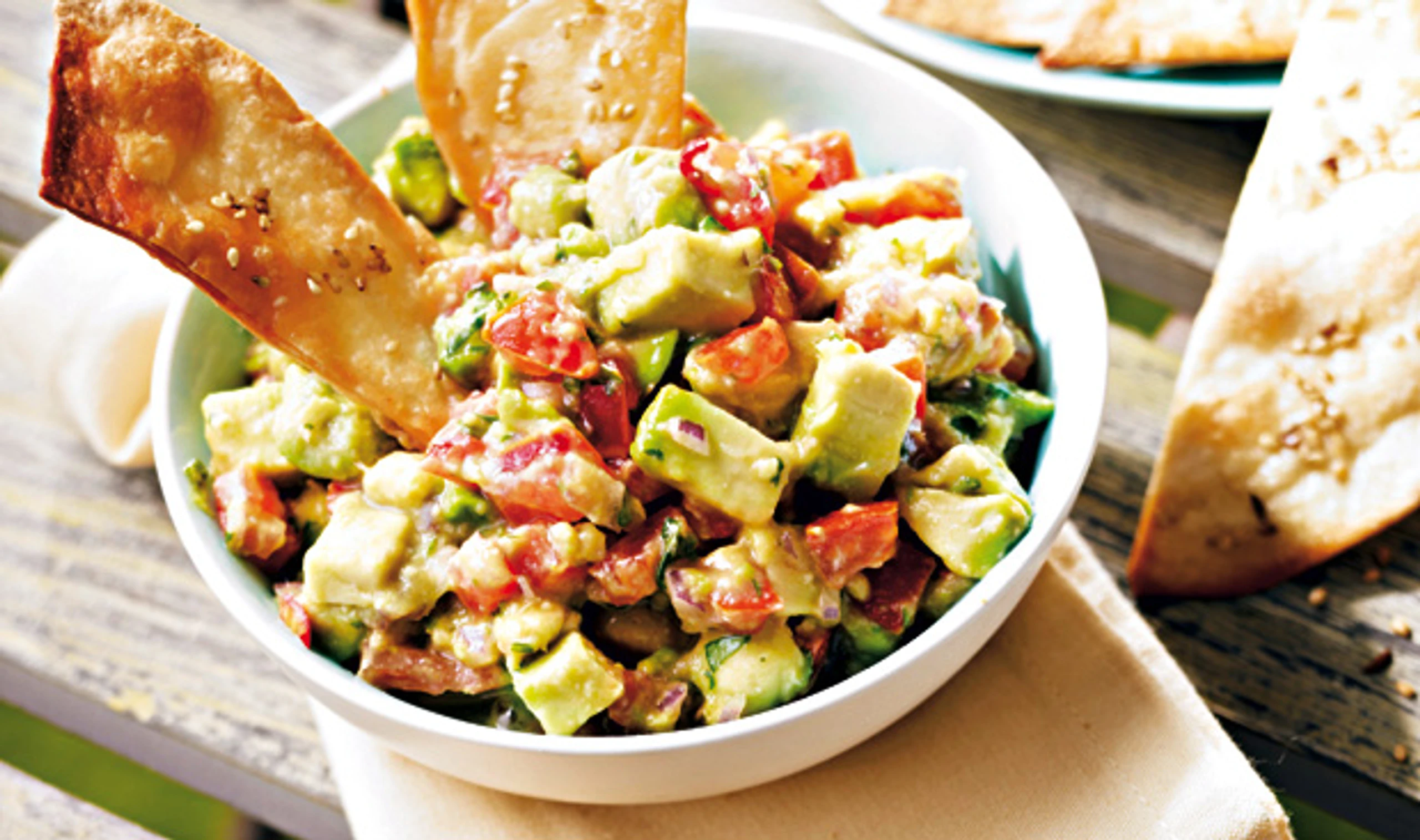 Tortillachips mit Guacamole