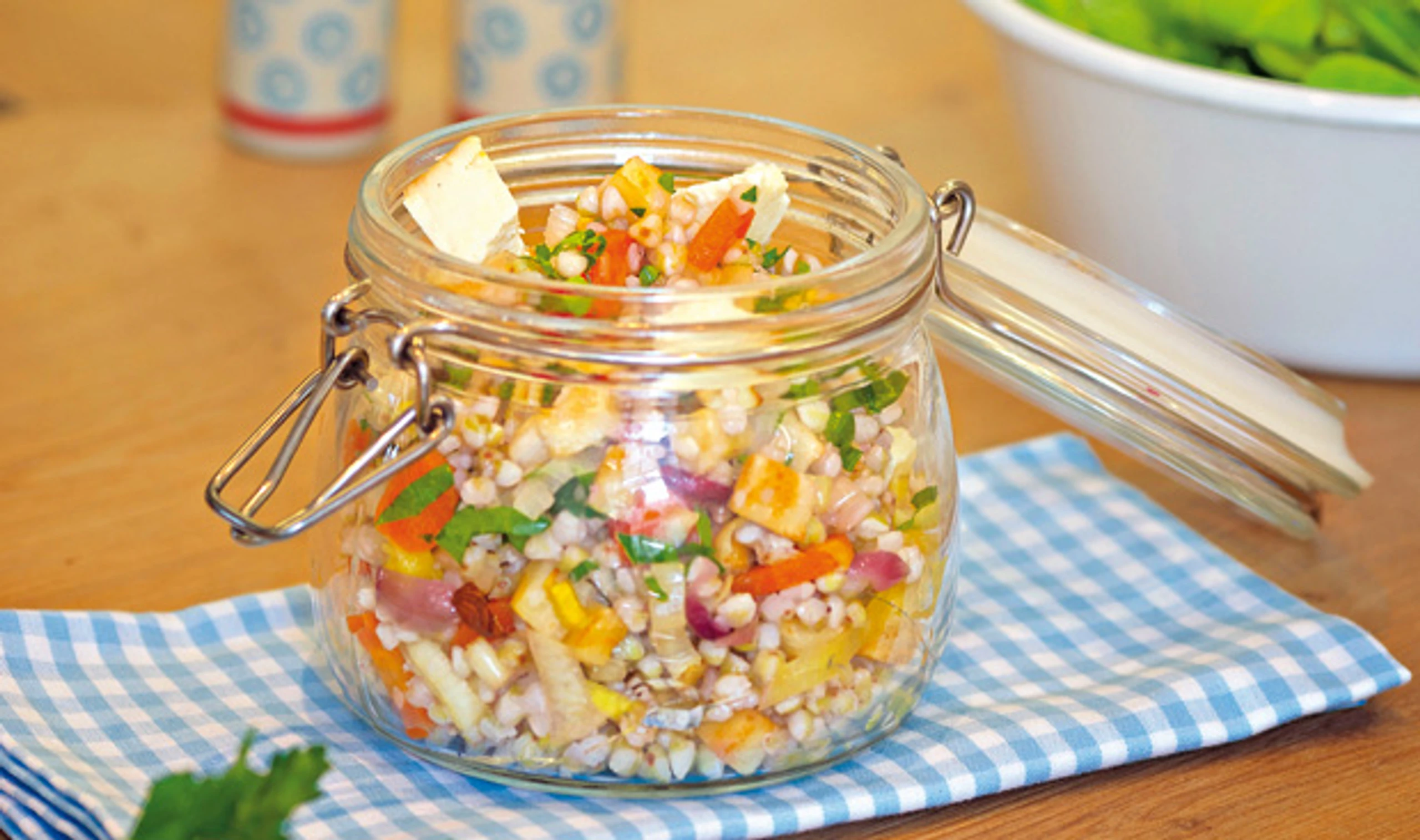 Buchweizensalat mit Röstgemüse und Ricotta