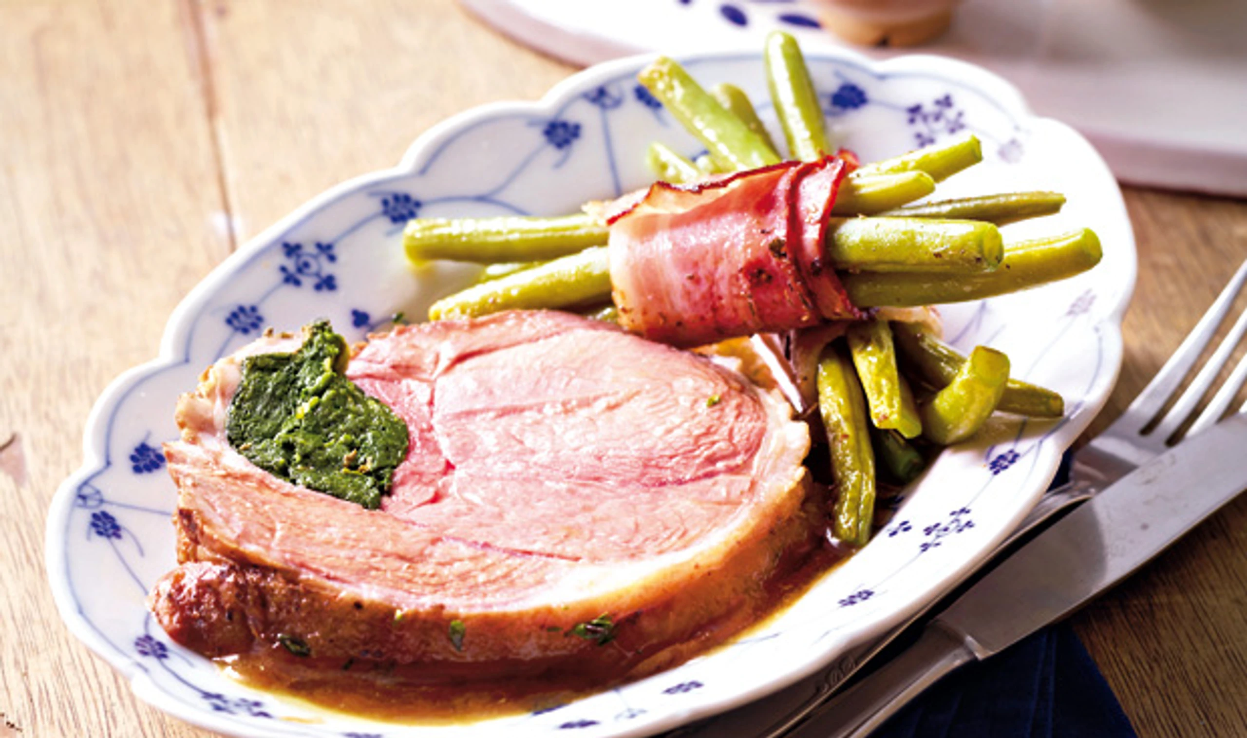 Lammbraten mit Spinatfülle