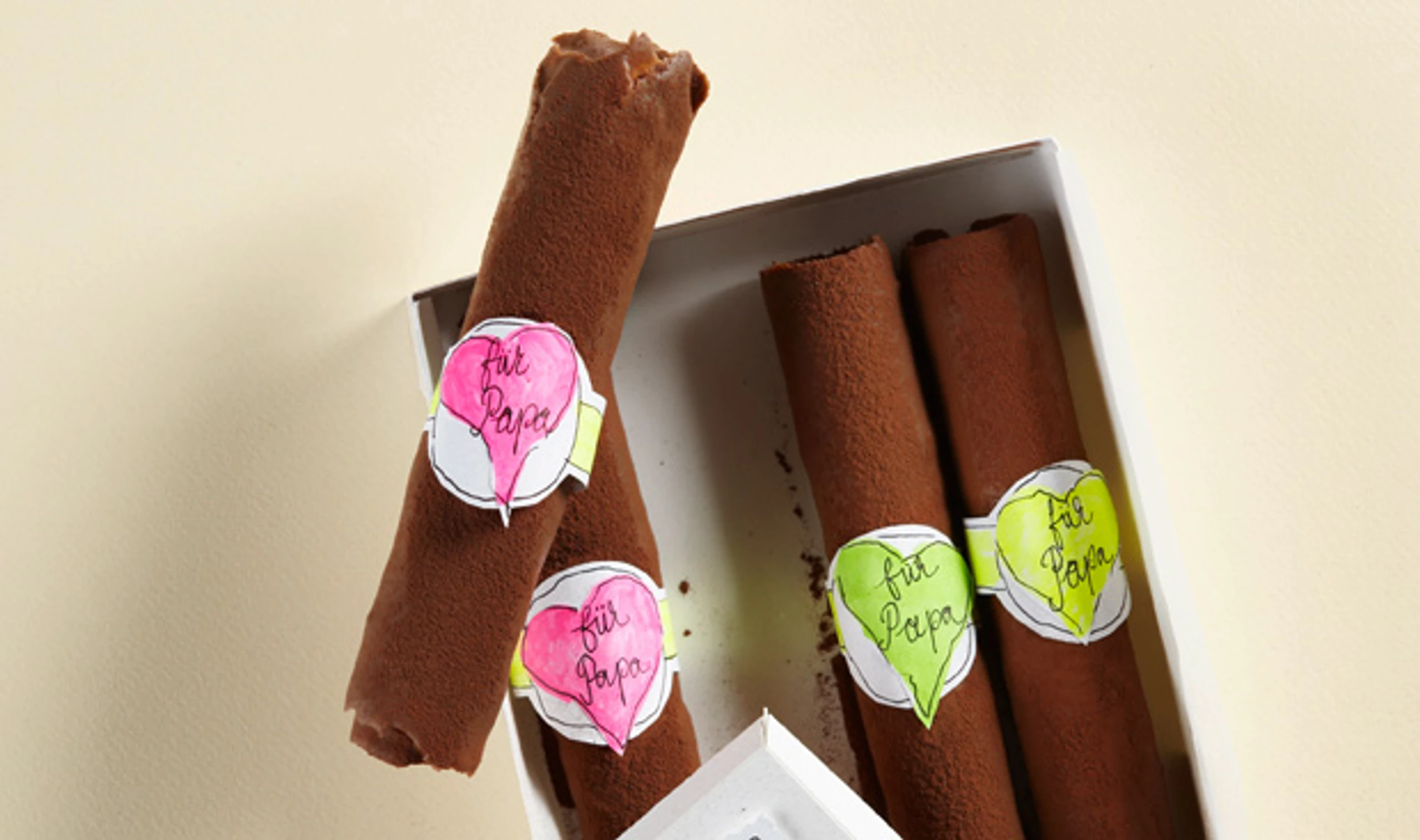 Knusprige Schoko-Zigarren