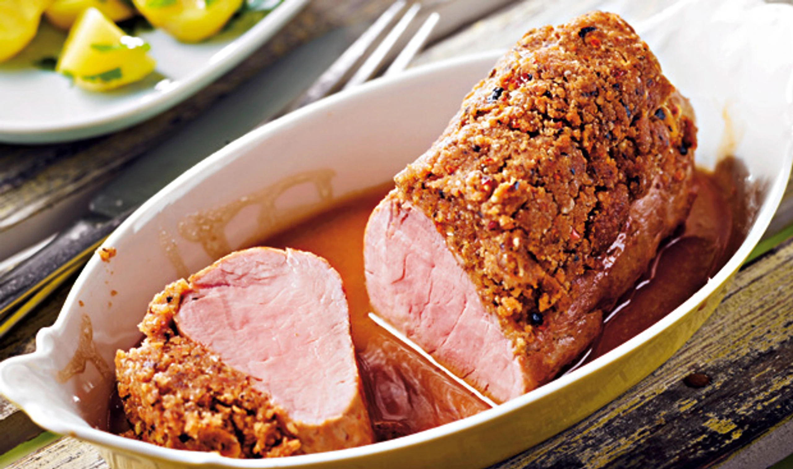 Schweinsfilet mit Olivenkruste