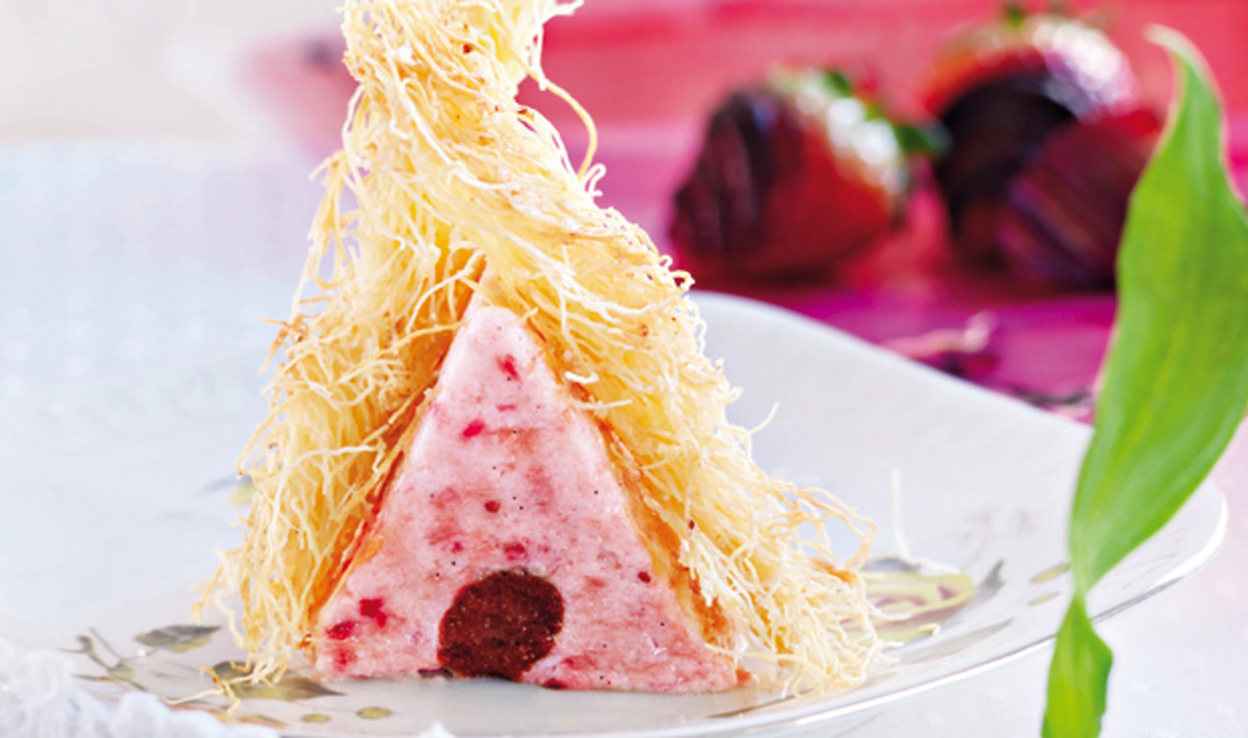 Erdbeerparfait mit Schokokern