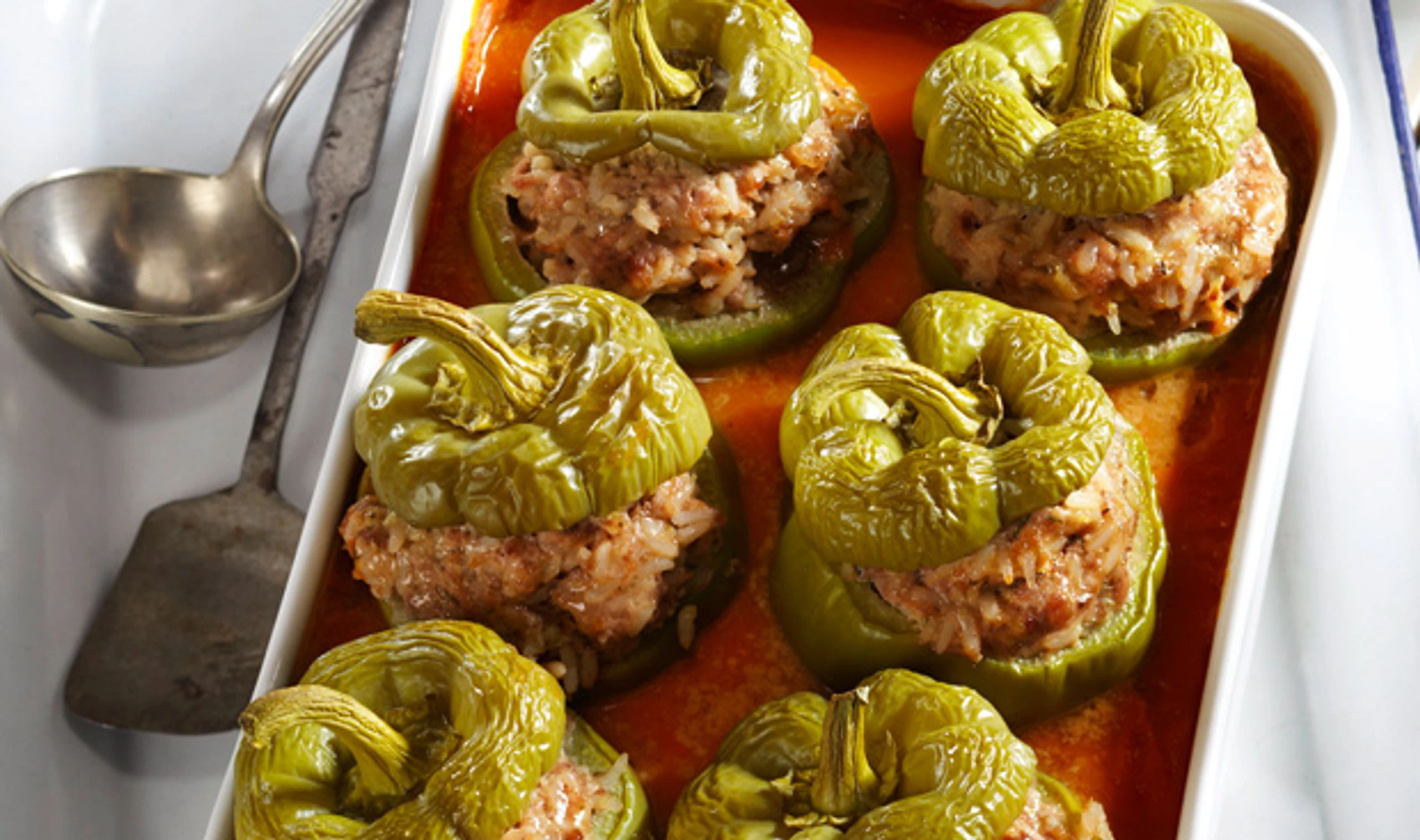 Gefüllte Paprika mit Paradeissauce