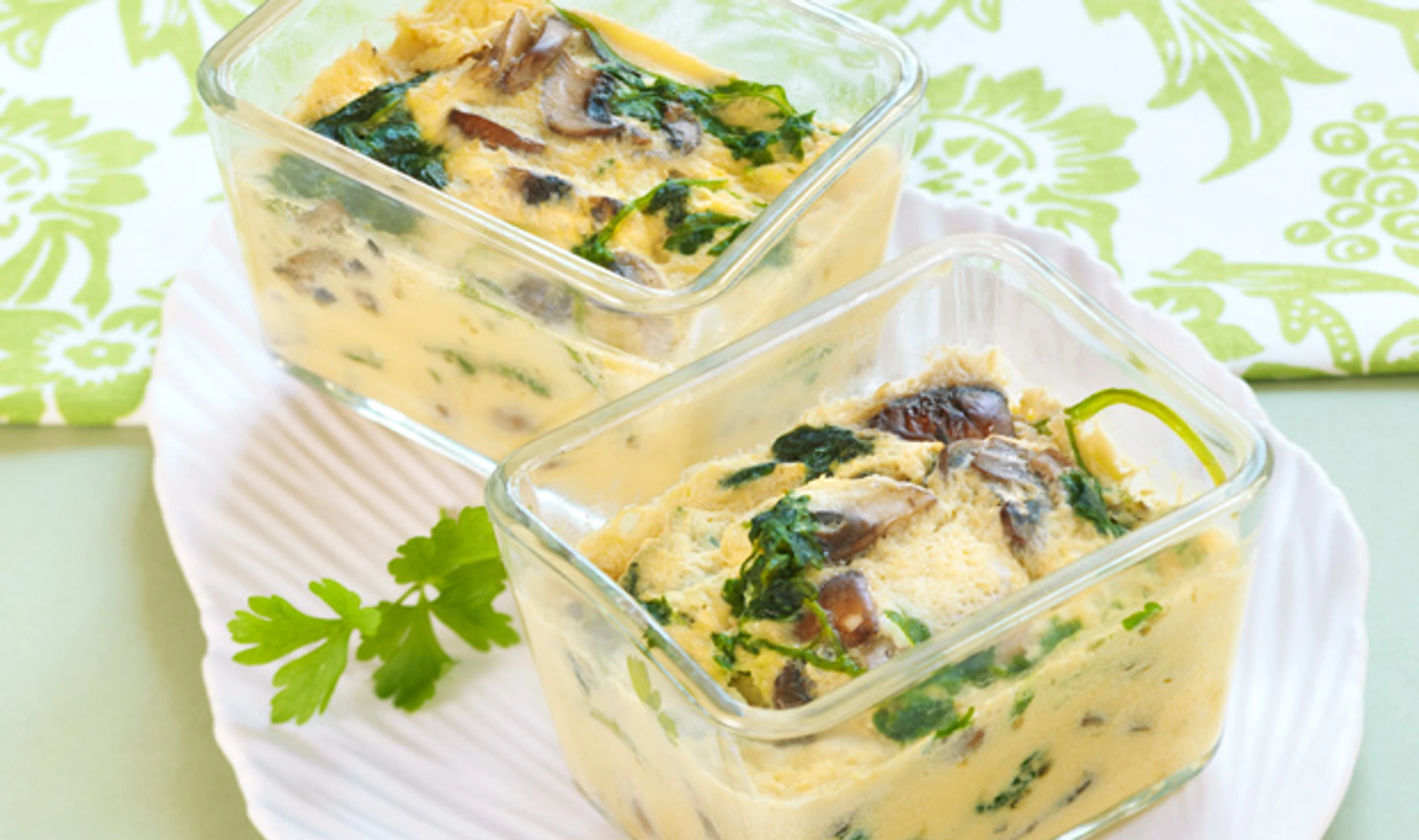 Spinat-Pilz-Kokos-Pudding