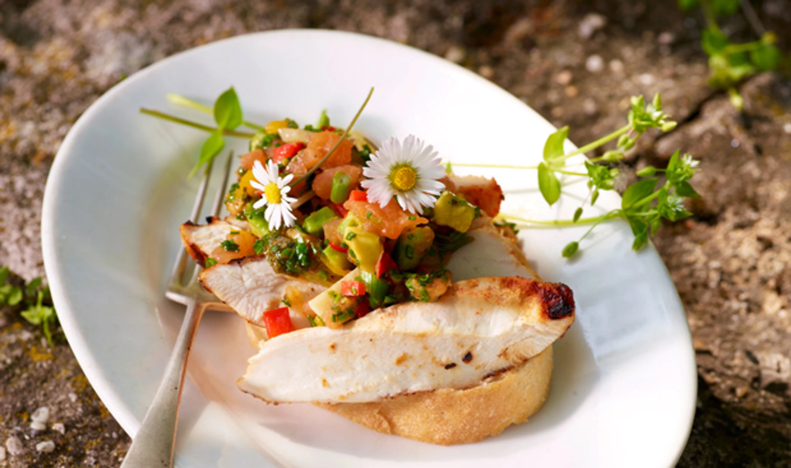 Kokos-Hendlbrust mit Salsa