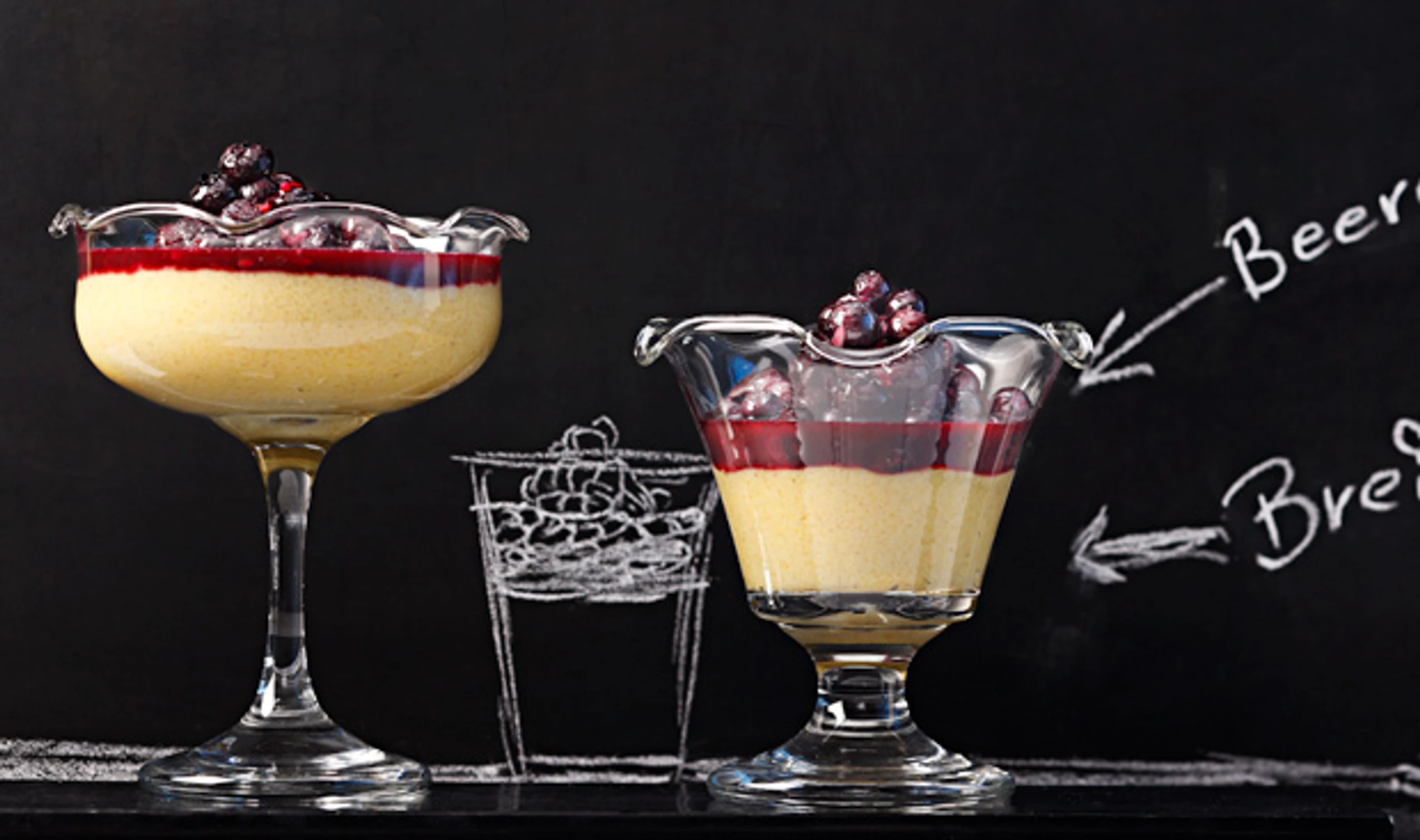 Polenta mit Heidelbeeren