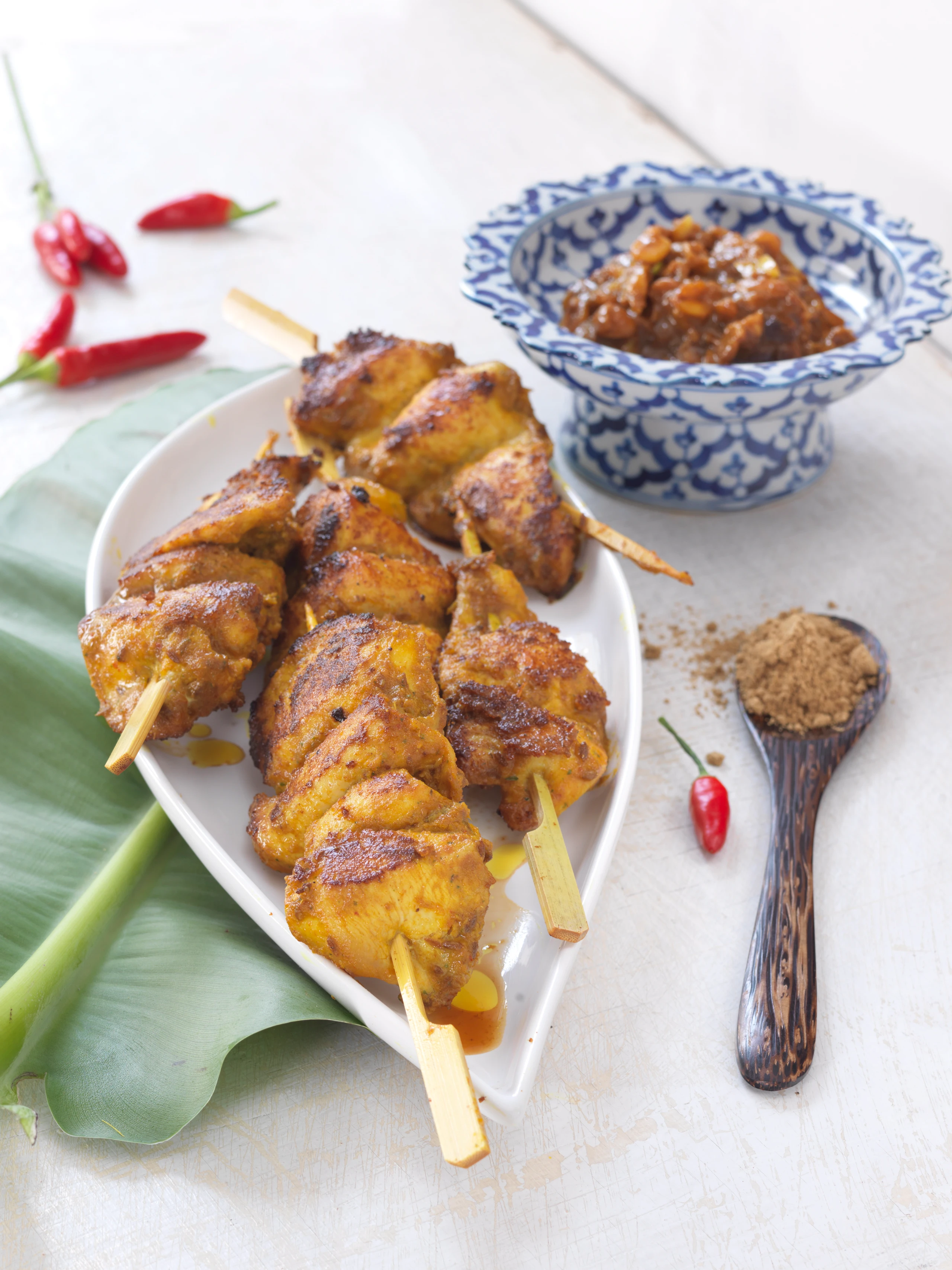 Würzige Thai-Hühnerspieße