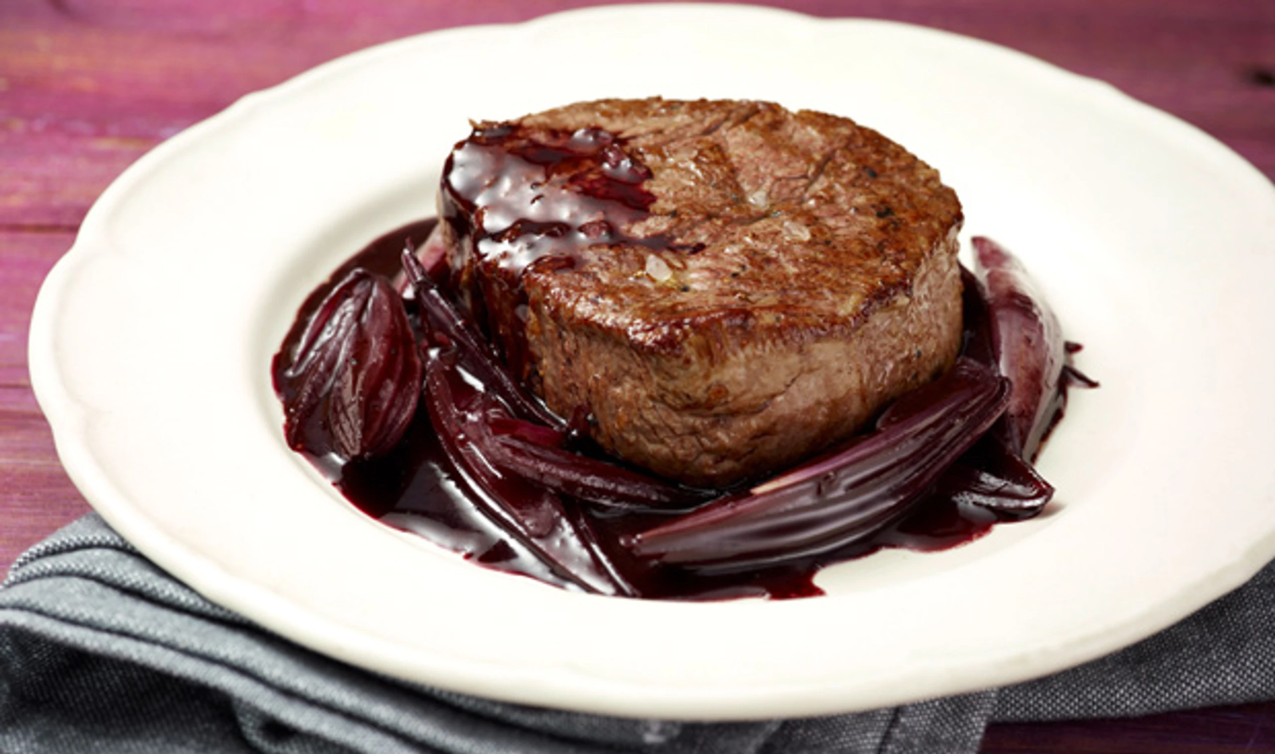 Steak mit Rotweinsauce