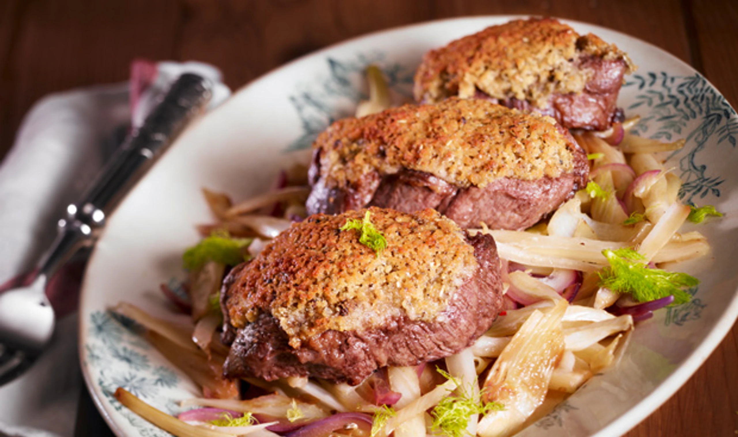 Wildschweinsteaks mit Gewürzkruste