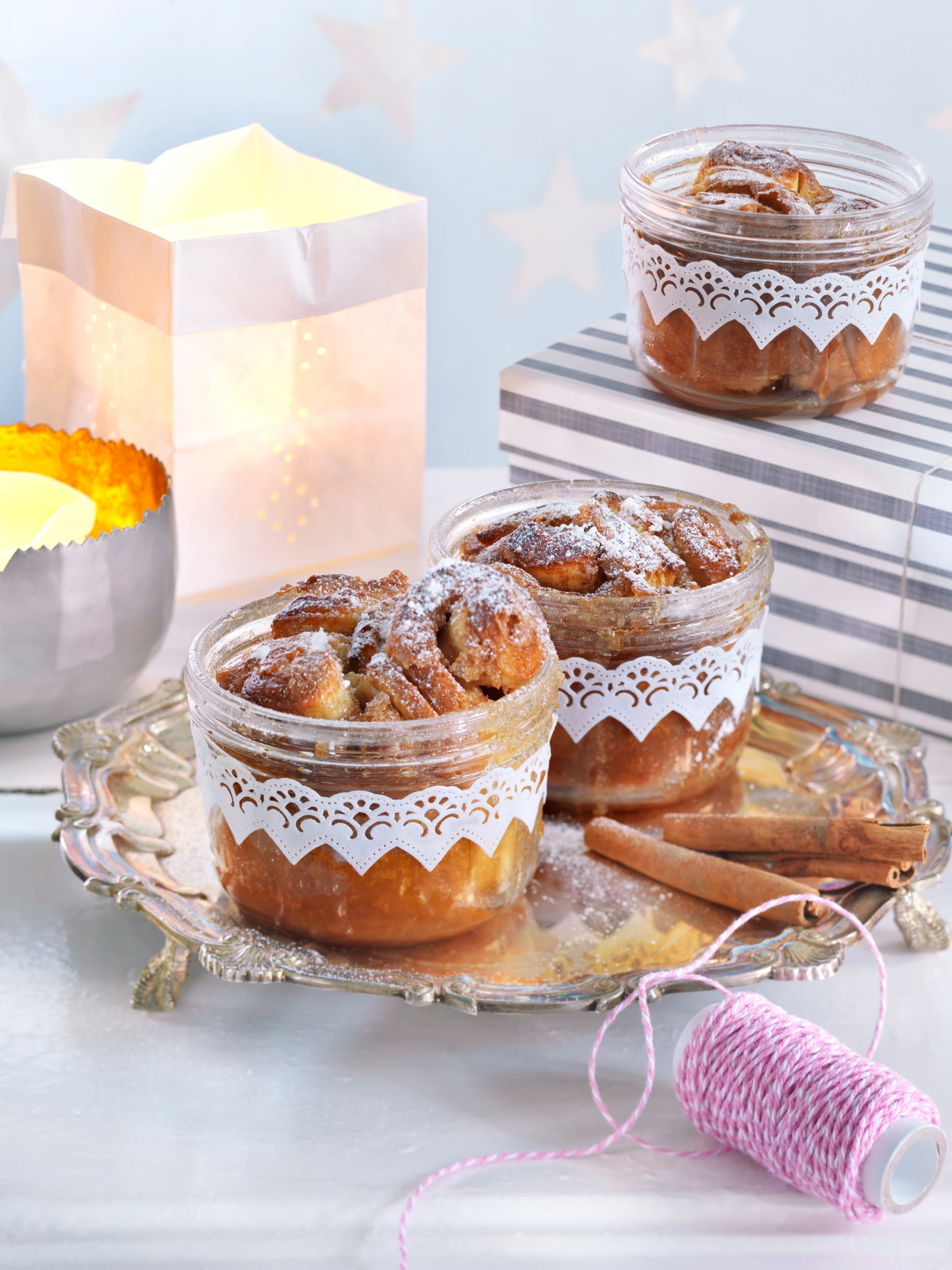 Zimtschnecken im Glas